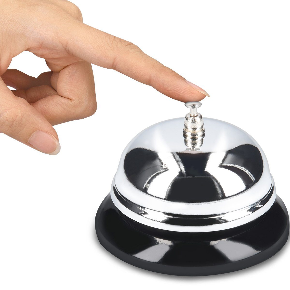 kwmobile Butterglocke Verchromte Tischklingel - 6x8,5x8,5cm - für Restaurant, Hotel & Schule,(1-tlg)