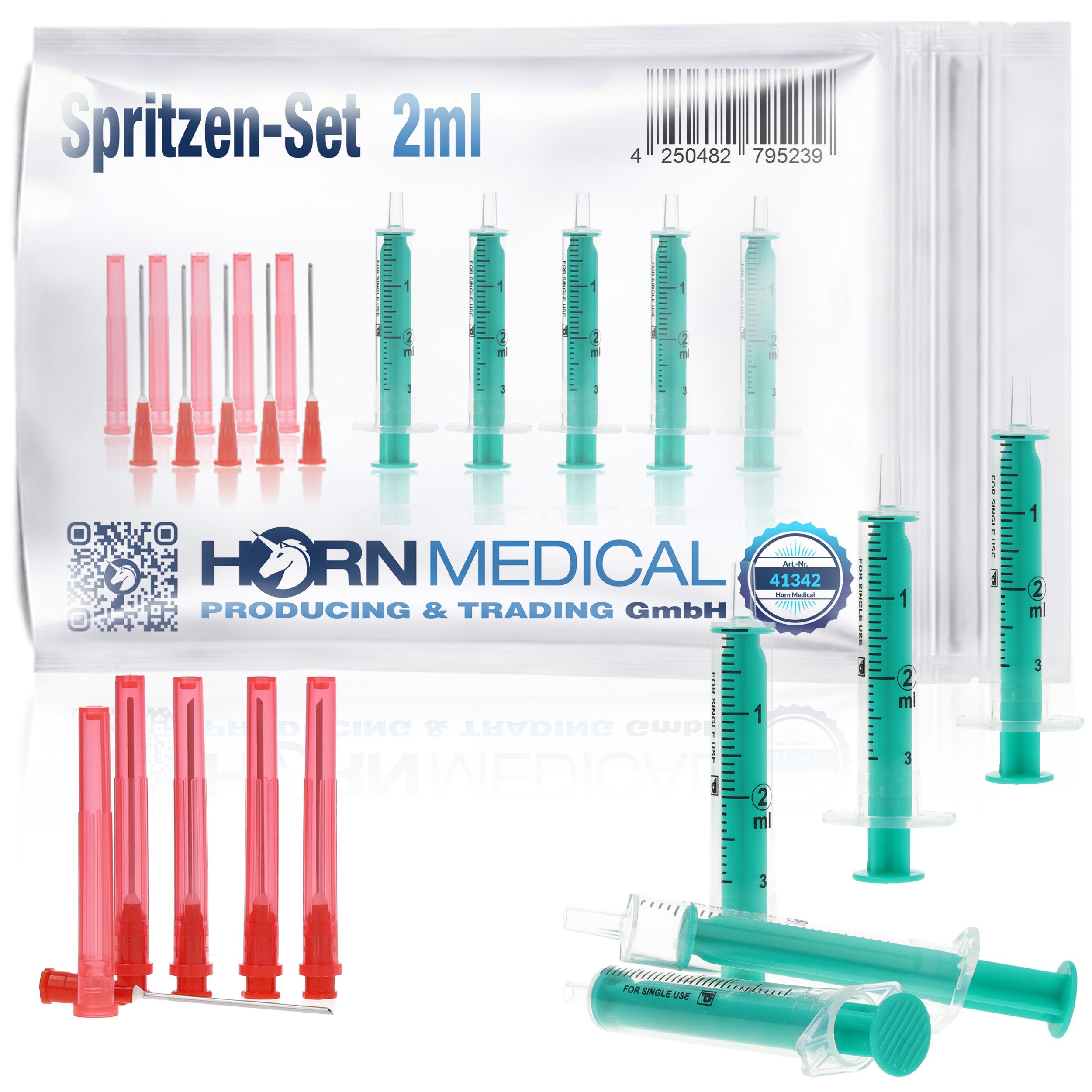 Horn Medical Einwegspritze Horn Medical Spritzen-Sets mit stumpfen Kanülen -Größe wählbar-, (Einwegartikel, einzeln steril verpackt), präzises Dosieren ohne Verletzungsgefahr