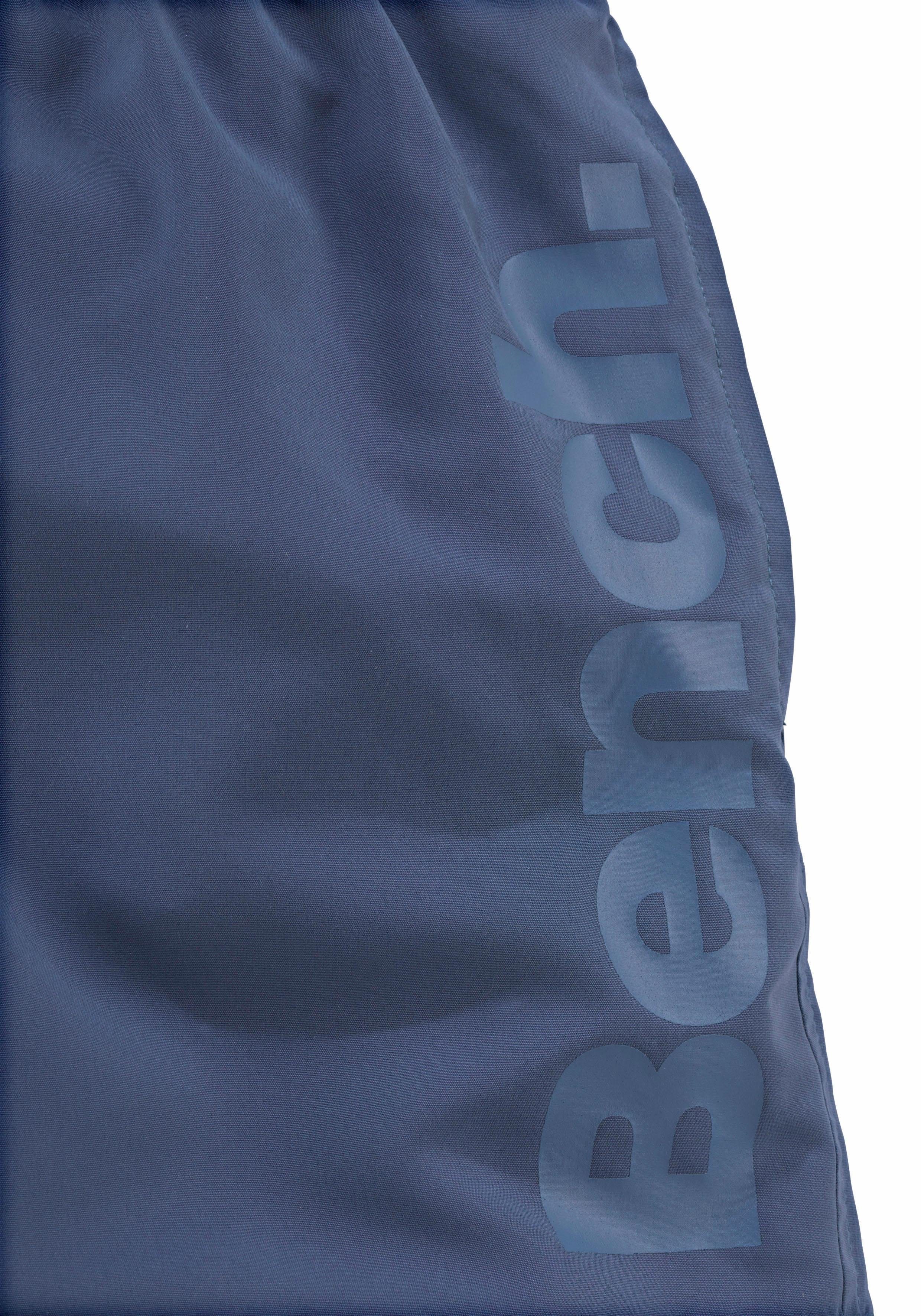 Bench. Badeshorts mit seitlichem Logoschriftzug blau