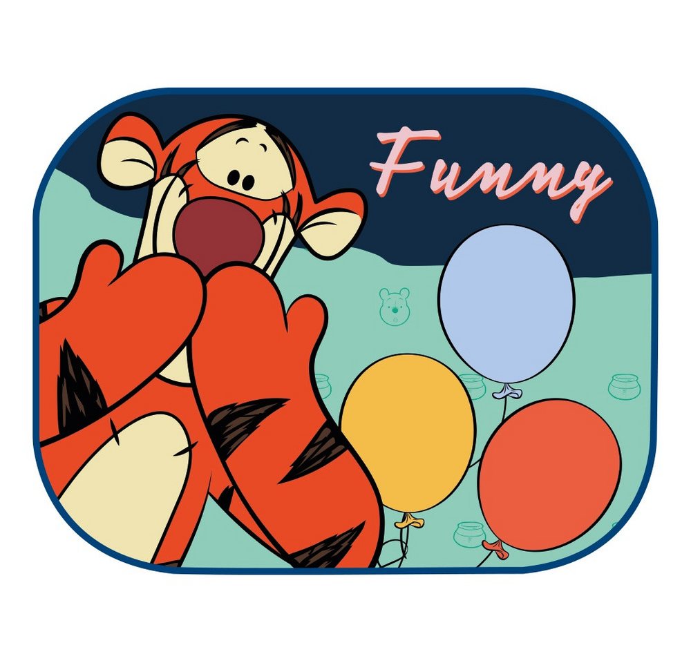 Thumbnail - Seven Polska Autosonnenschutz WINNIE THE POOH FUNNY - Auto Sonnenschutz, Schattenspender, 2 Stück, 44 x 35 cm