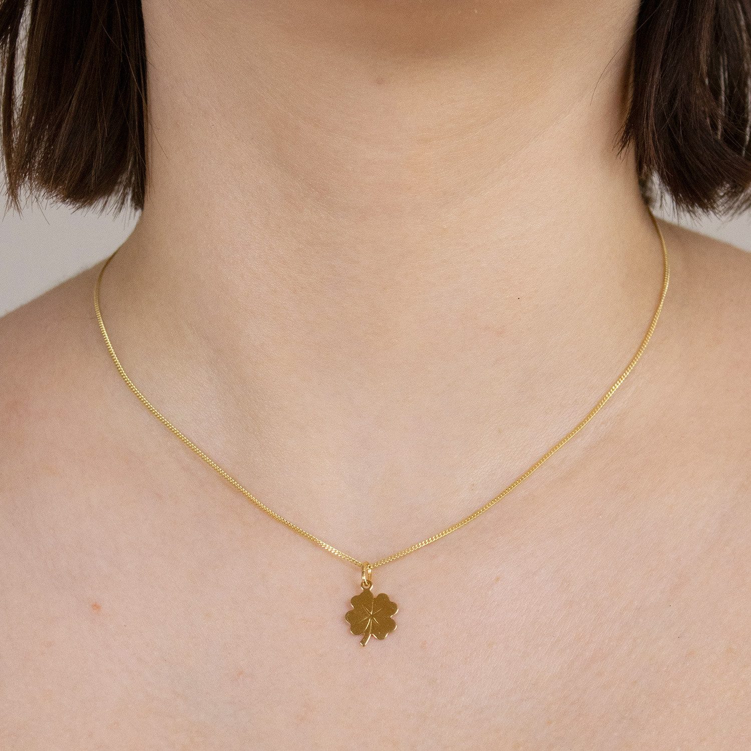 HOPLO Kettenanhänger Kettenanhänger Gold Anhänger Kleeblatt günstig online kaufen