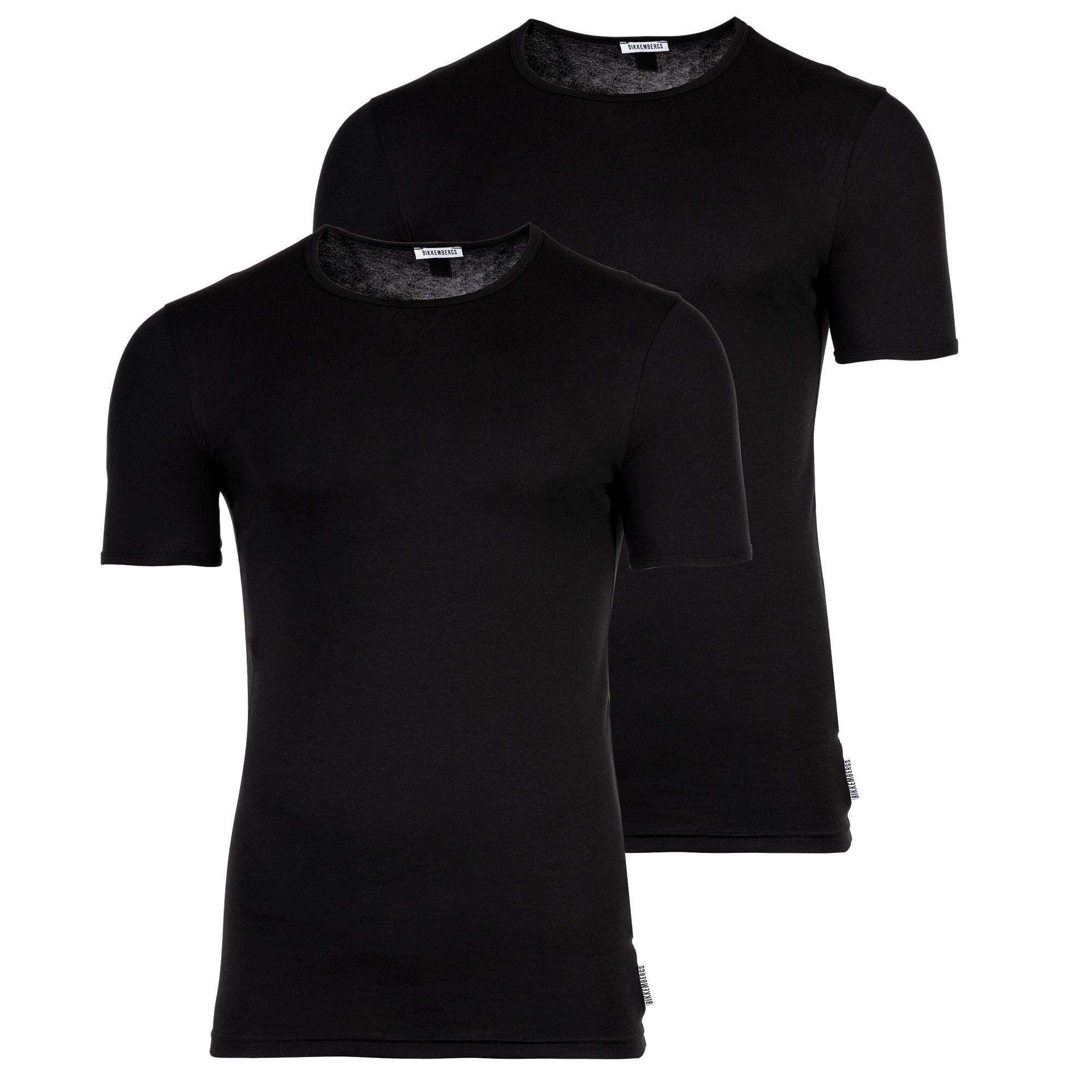 Bikkembergs T-Shirt Herren T-Shirt, 2er Pack - BI-PACK T-SHIRT Schwarz | T-Shirts