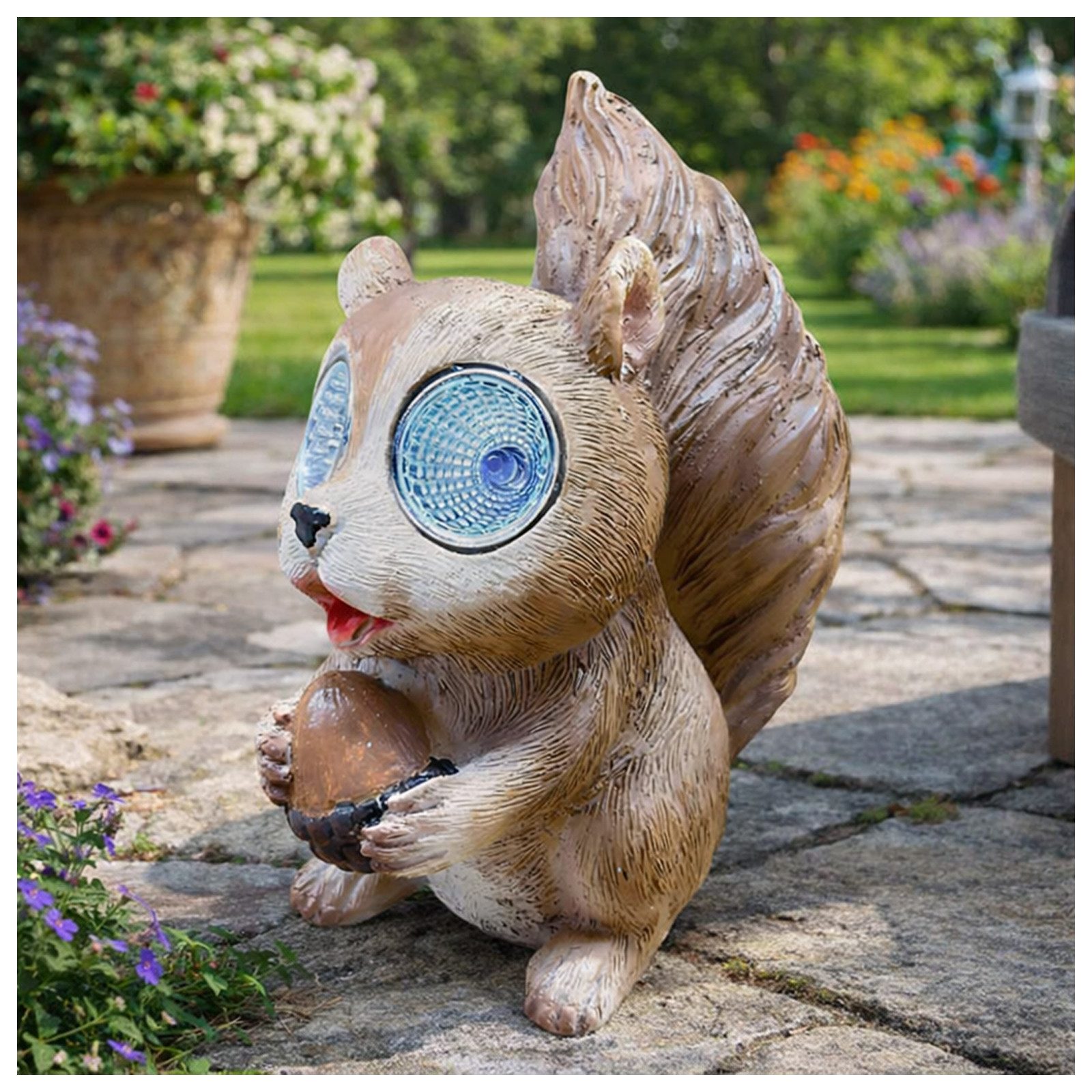 HTI-Living Gartenfigur Solar-Gartenfigur Eichhörnchen, (Stück, 1 St., 1 Solar-Gartenfigur)
