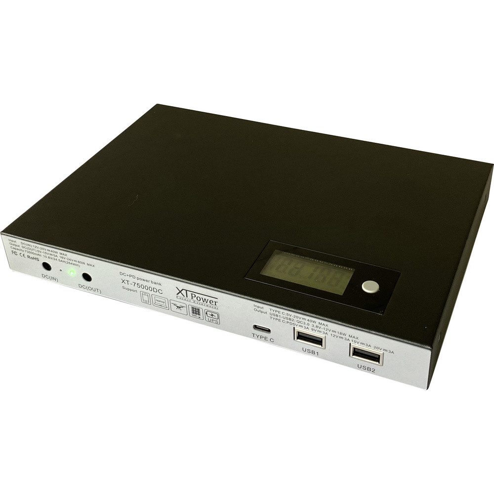 Jauch Quartz Jauch Quartz XT-75000 DC PA Powerbank 73500 mAh Quick Charge 3.0, USB Powerbank 73500 mAh