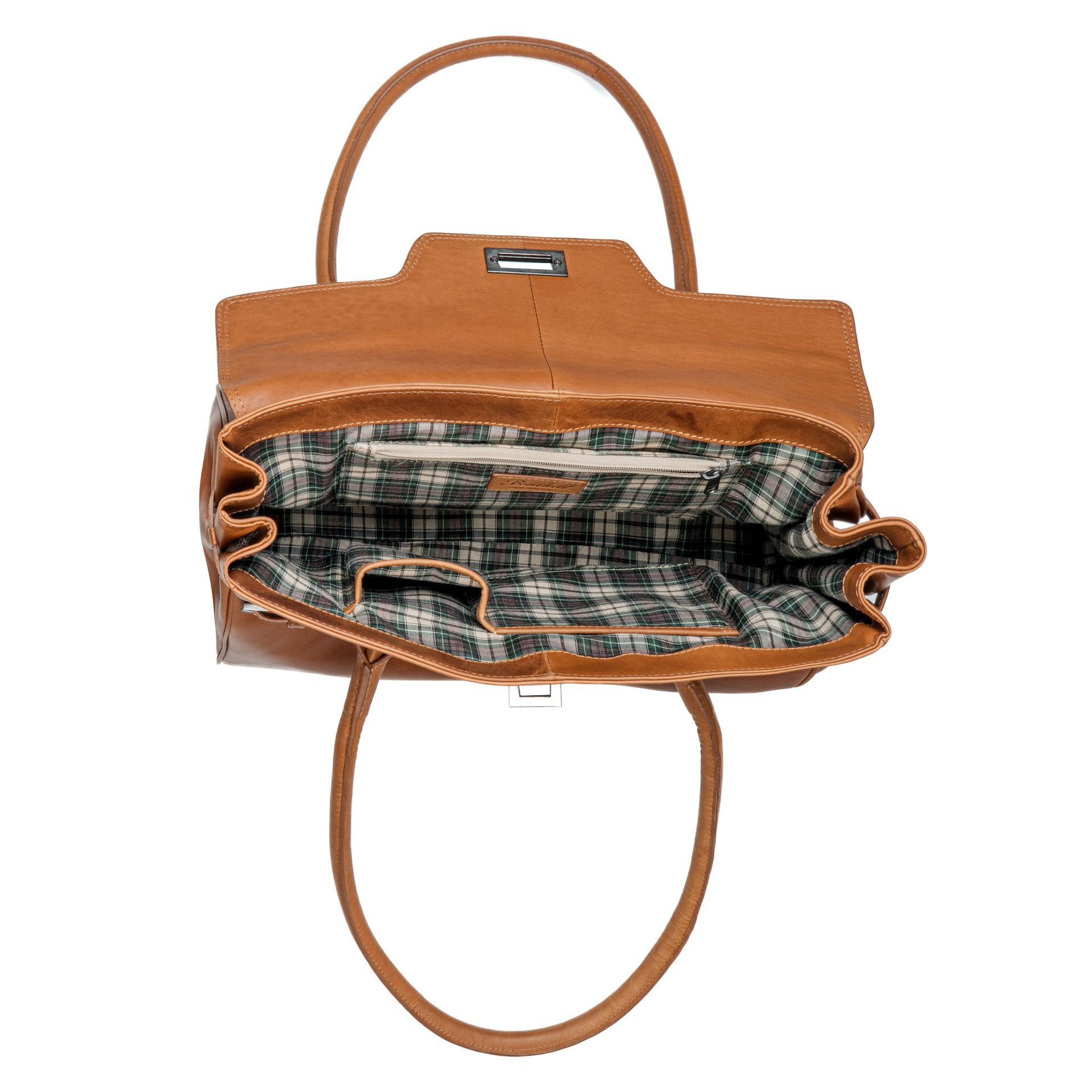 Benthill Henkeltasche Damen Echt Leder Handtasche Schultertasche Vintage Bag Tasche, Reißverschlussfach – Bild 4 von 5
