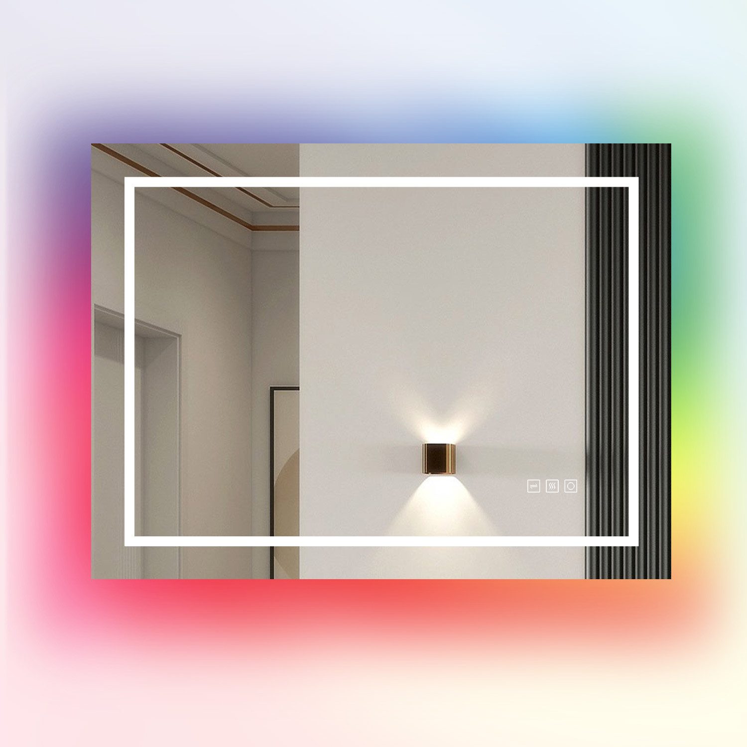 duschspa Badspiegel 50-160 cm Touch LED Spiegel, Beschlagfrei