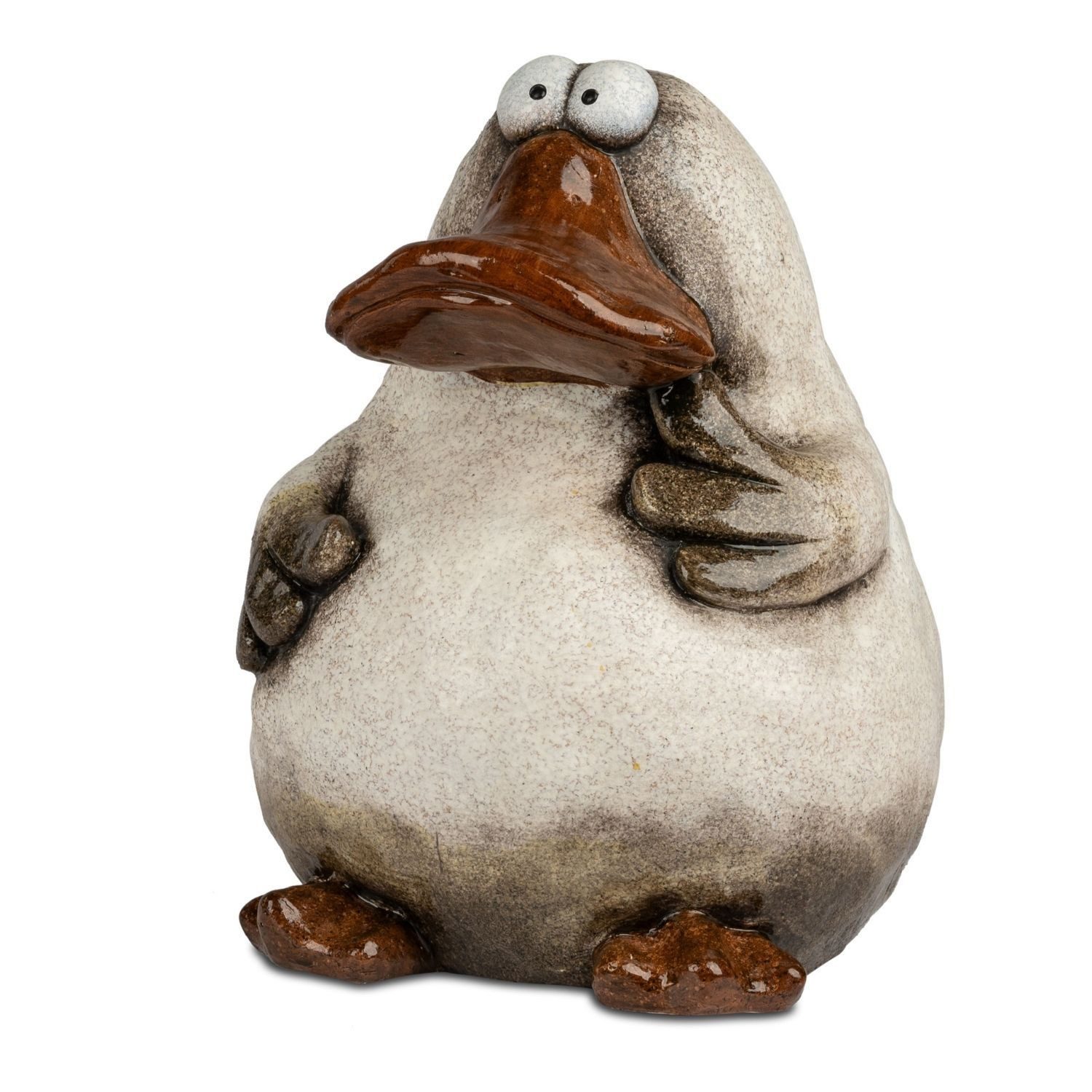 formano Dekofigur Cartoon, Höhe: 36cm, Farbe: Creme, Motiv: Ente