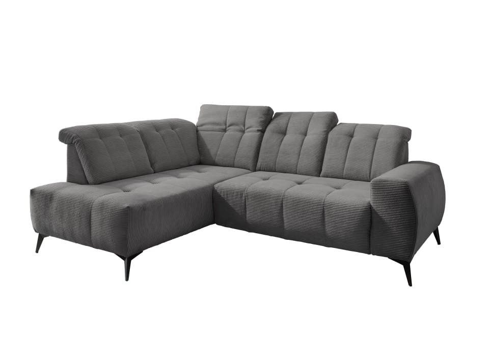 Myhomelando Ecksofa Summer Cord, mit Elektrofunktion, verstellbare Kopflehnen