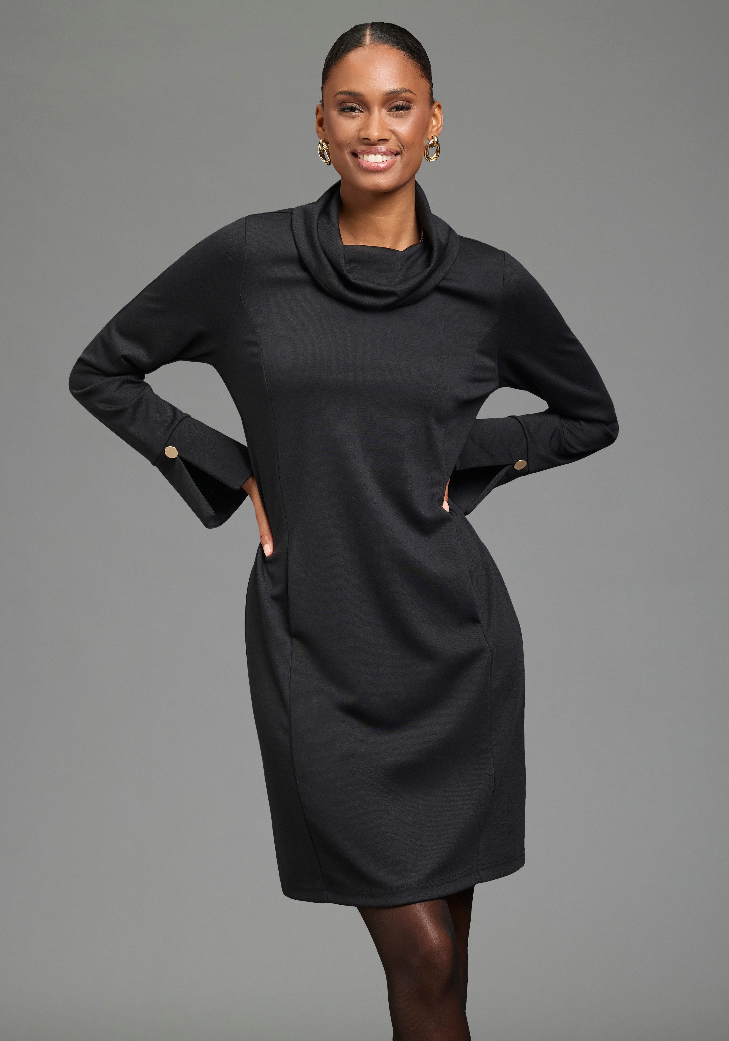 Laura Scott Jerseykleid aus elastischer Viskosemischung, figurumspielender Schnitt
