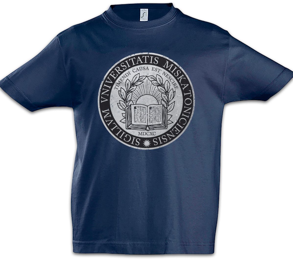 Print-Shirt Miskatonic Logo III Kinder T-Shirt Lovecraft HP Sign Cthulhu Innsmouth