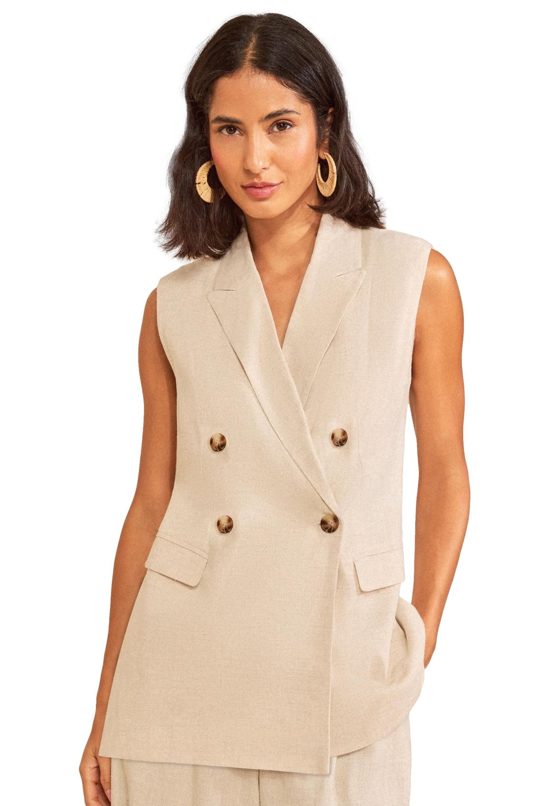 Love & Roses Jackenblazer Love & Roses ärmelloser Tailored Fit Blazer (1-tlg)