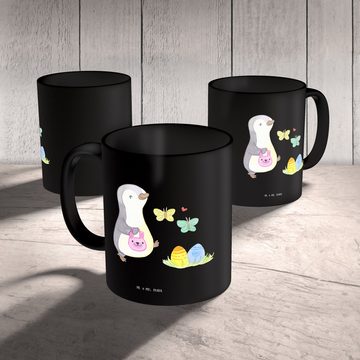 Mr. & Mrs. Panda Tasse Pinguin Eier suchen - Schwarz - Geschenk, Kaffeebecher, Osterdeko, Os, Keramik, Langlebige Designs