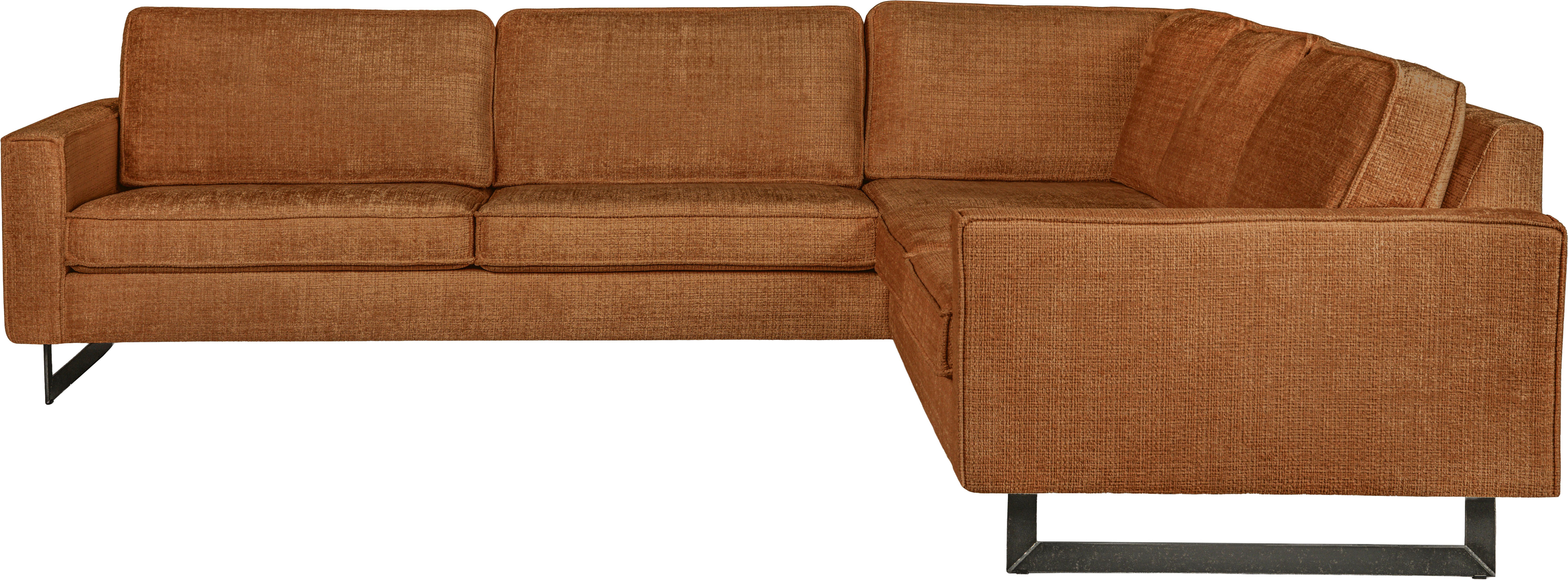 Home affaire Ecksofa Pinto, XXL, 250/290 cm, langer Schenkel, Ottomane, Cord, Chenille, Lederoptik, mit Keder, Metallfüße, Wellenunterfederung
