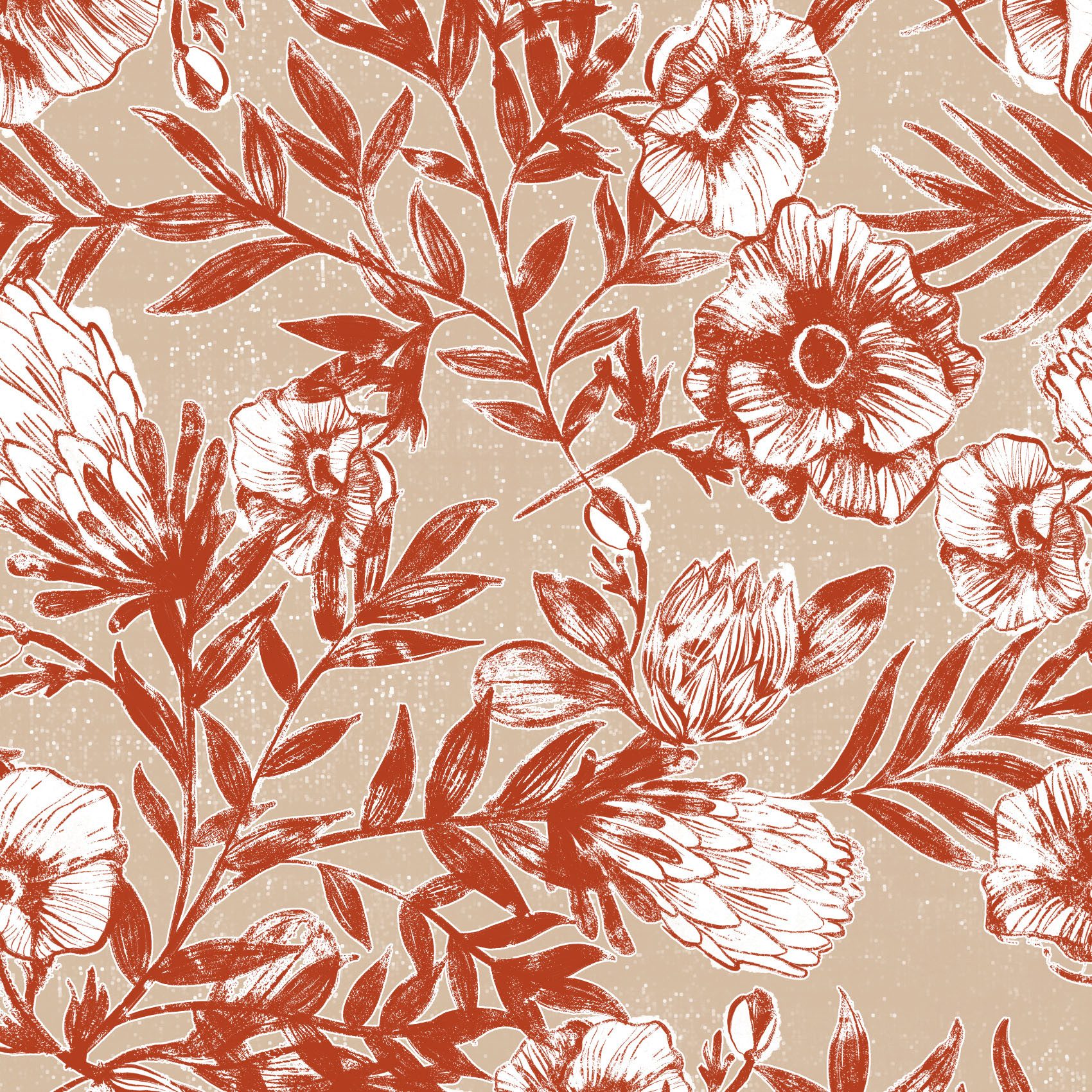 lillestoff Stoff Bio Jersey Stoff Meterware Blumen, Lillestoff Evez retro, Meterware, 50 cm x 150 cm