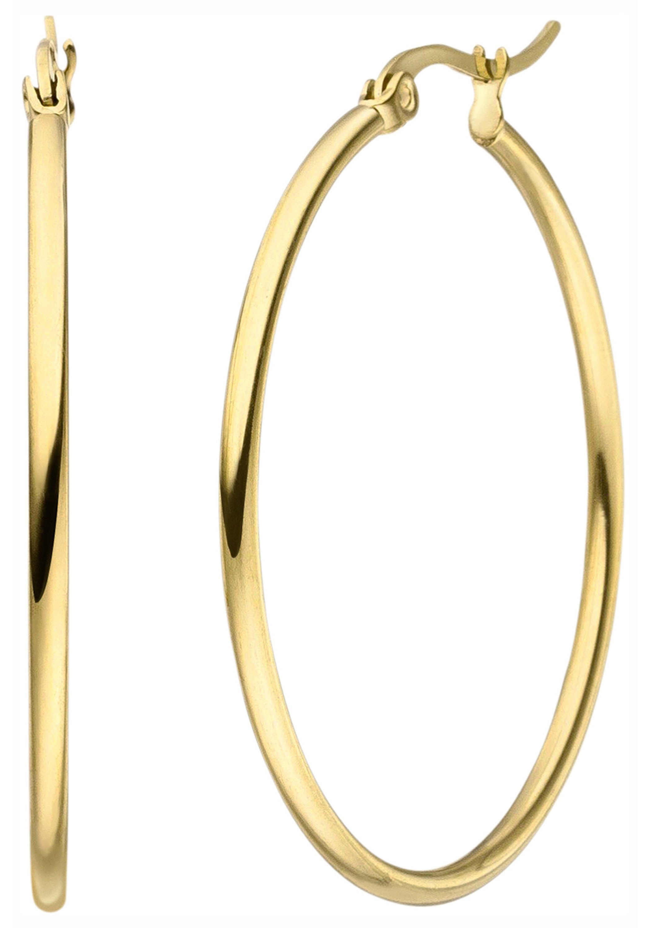 JOBO Paar Creolen, Edelstahl goldfarben beschichtet 40 mm günstig online kaufen