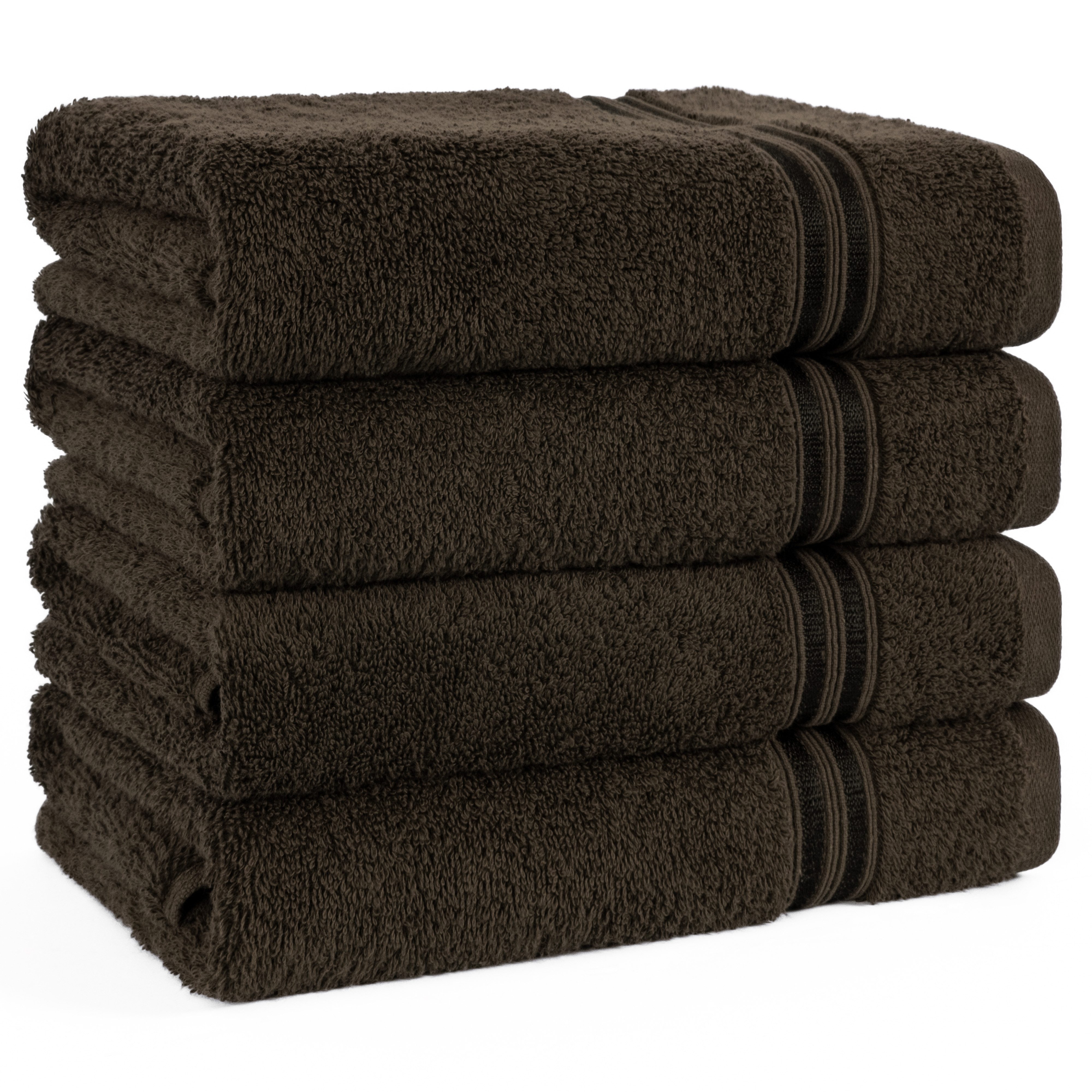 HAMMETEX Handtuch Set 4er Set Handtücher 50x100 cm, 100% Baumwolle, Weich & Saugstark, Frottier (Set, 4-St), mit Bordüre, einfarbig, weich