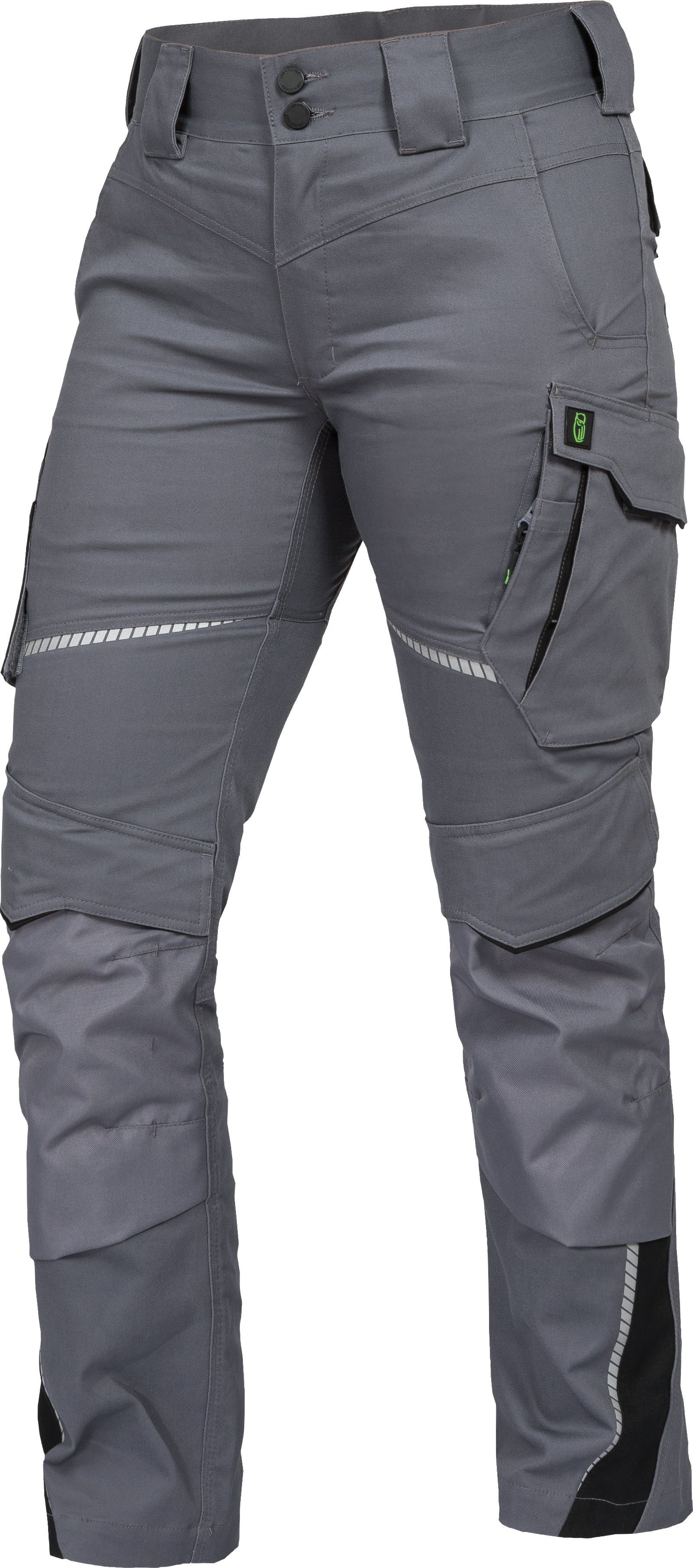 Leibwächter Arbeitshose Damen Flex-line Arbeitshose mit Reflektoren und femininer Passform (Ergonomische Passform mit Reflektoren, Funktionshose für Handwerk, Lager und Montage) Cargohose mit 290 g/m²