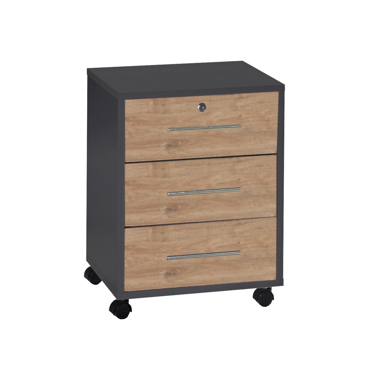 BMG Möbel Rollcontainer Office Edition, abschließbar, auf Rollen, strapazierfähig, Made in Germany