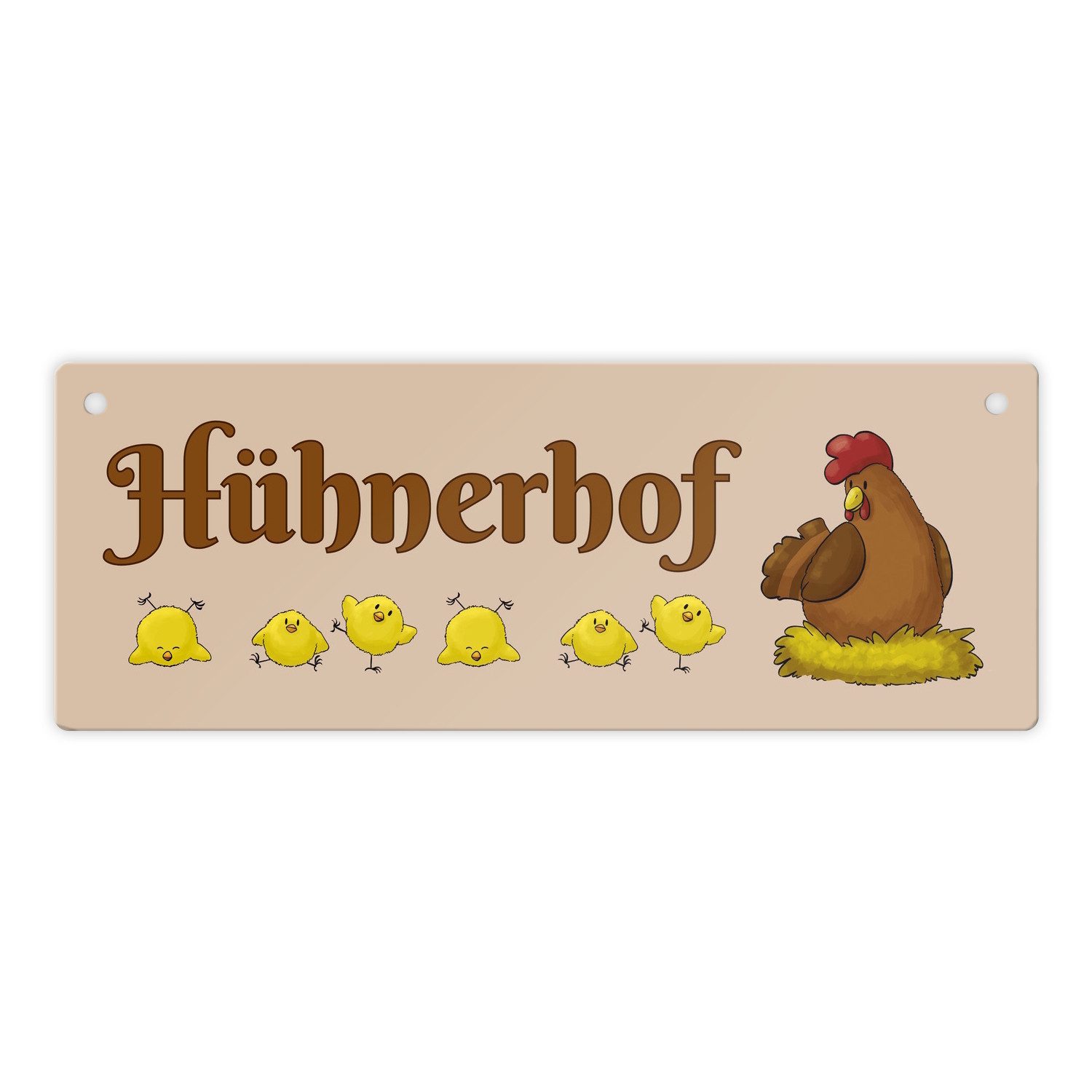 Metallschild Hühnerhof Metallschild mit Spruch
