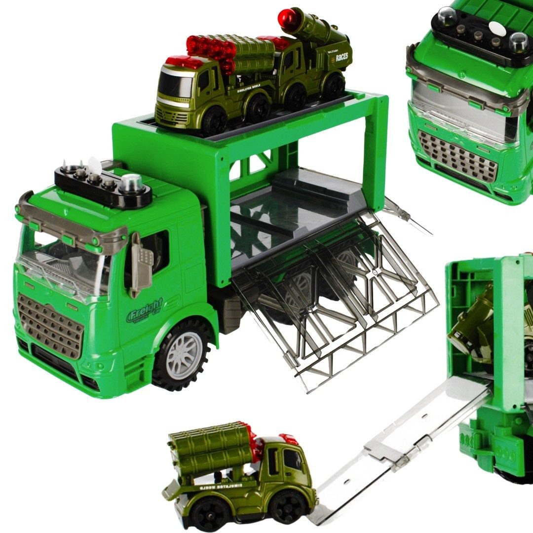 Mega Creative Kinderfahrzeug-Anhänger LKW Anhänger mit Zubehör, grün MEGA CREATIVE
