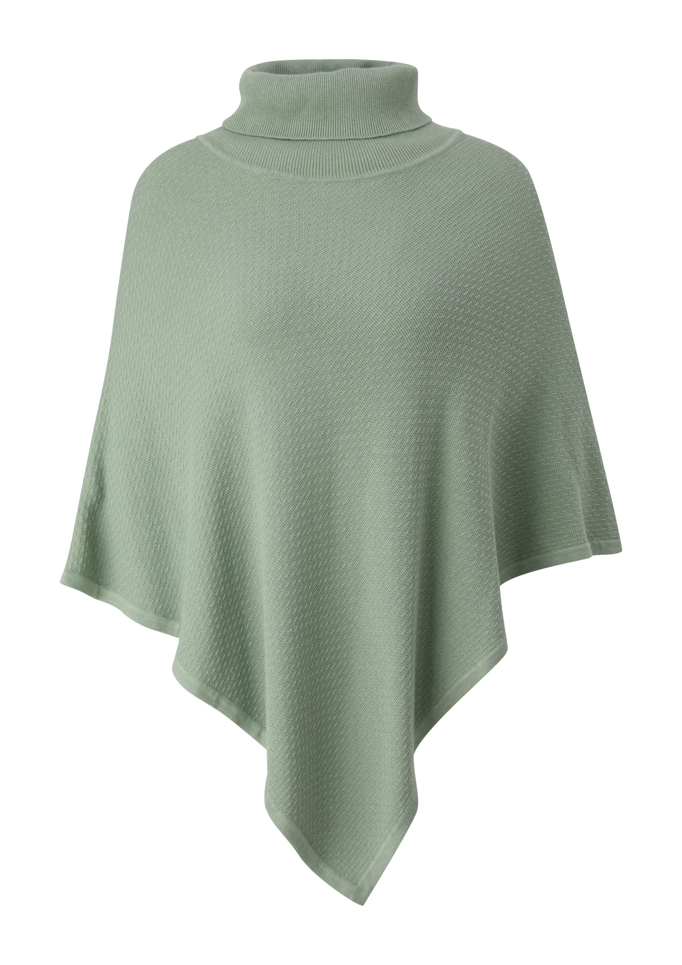 s.Oliver Poncho Indoor-Poncho Poncho aus Viskose-Baumwoll-Mix