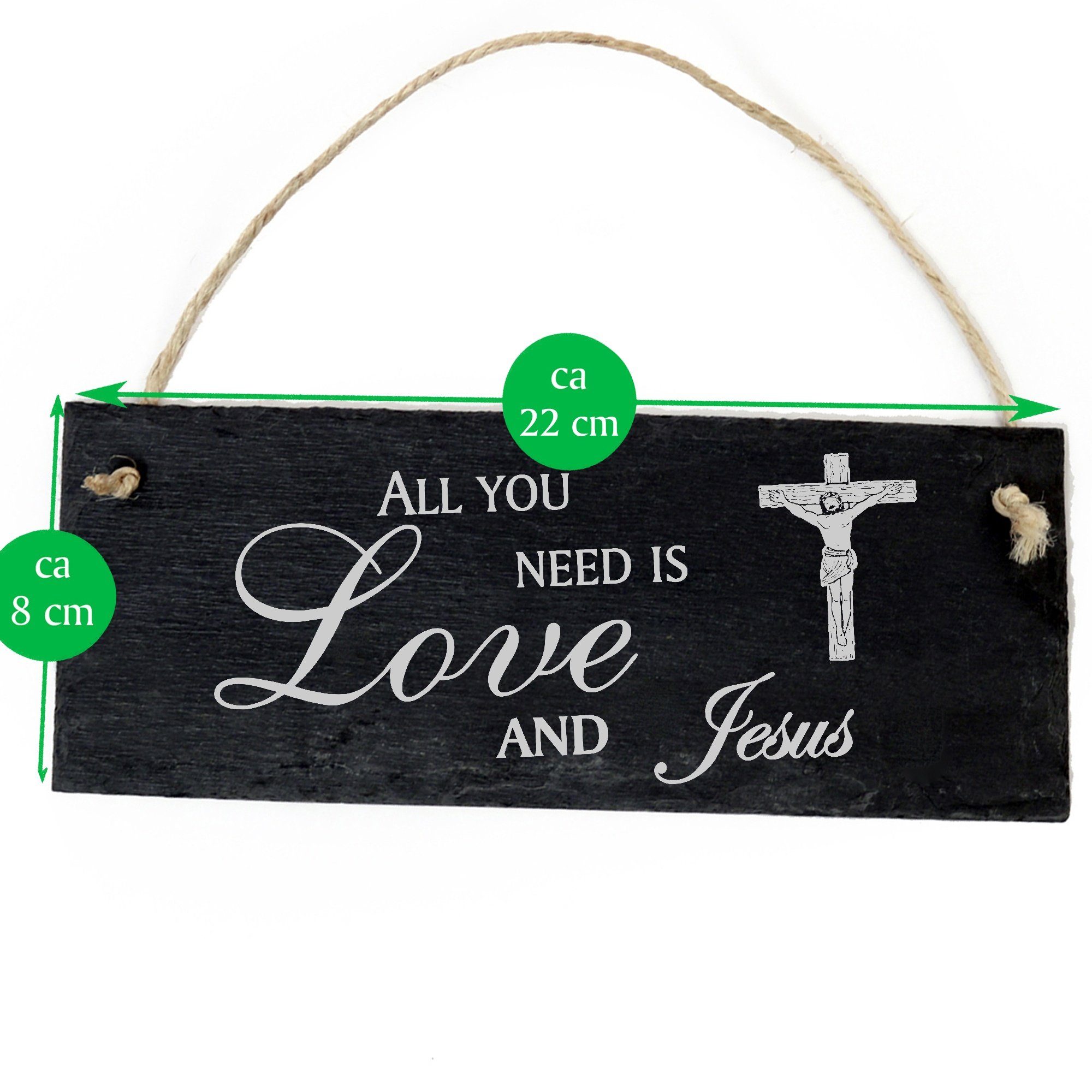Dekolando Hängedekoration Jesus 22x8cm All and you Jesus need Love is