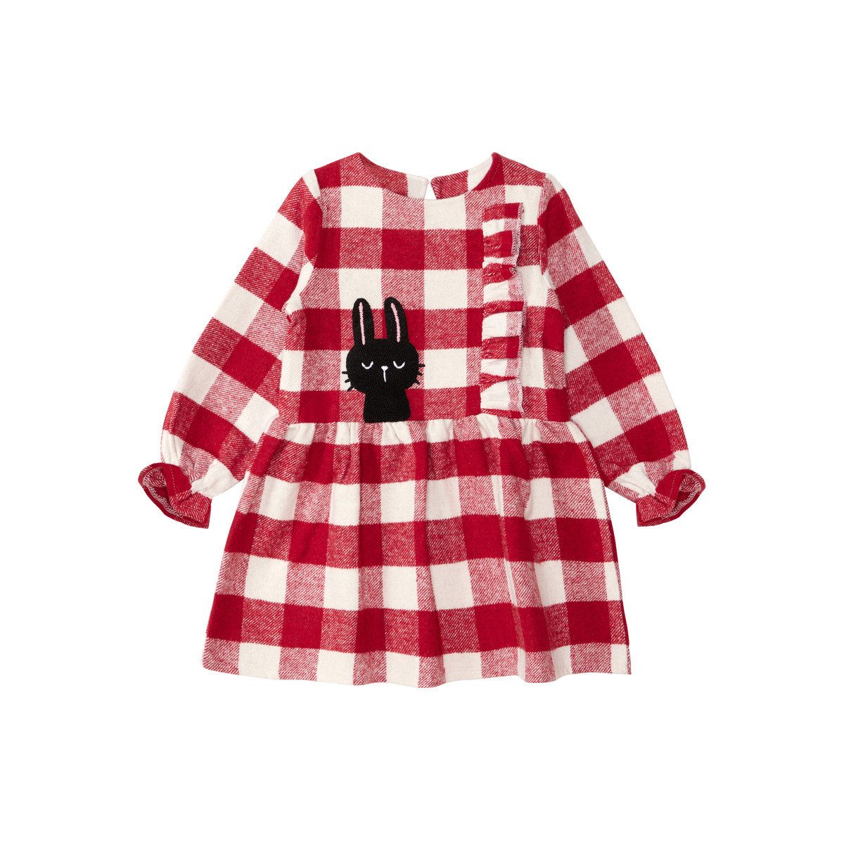Denokids Midikleid Bunny Plaid Mädchen (1-tlg) Bekleidung, Outfit, Dress, Robe, Midikleid