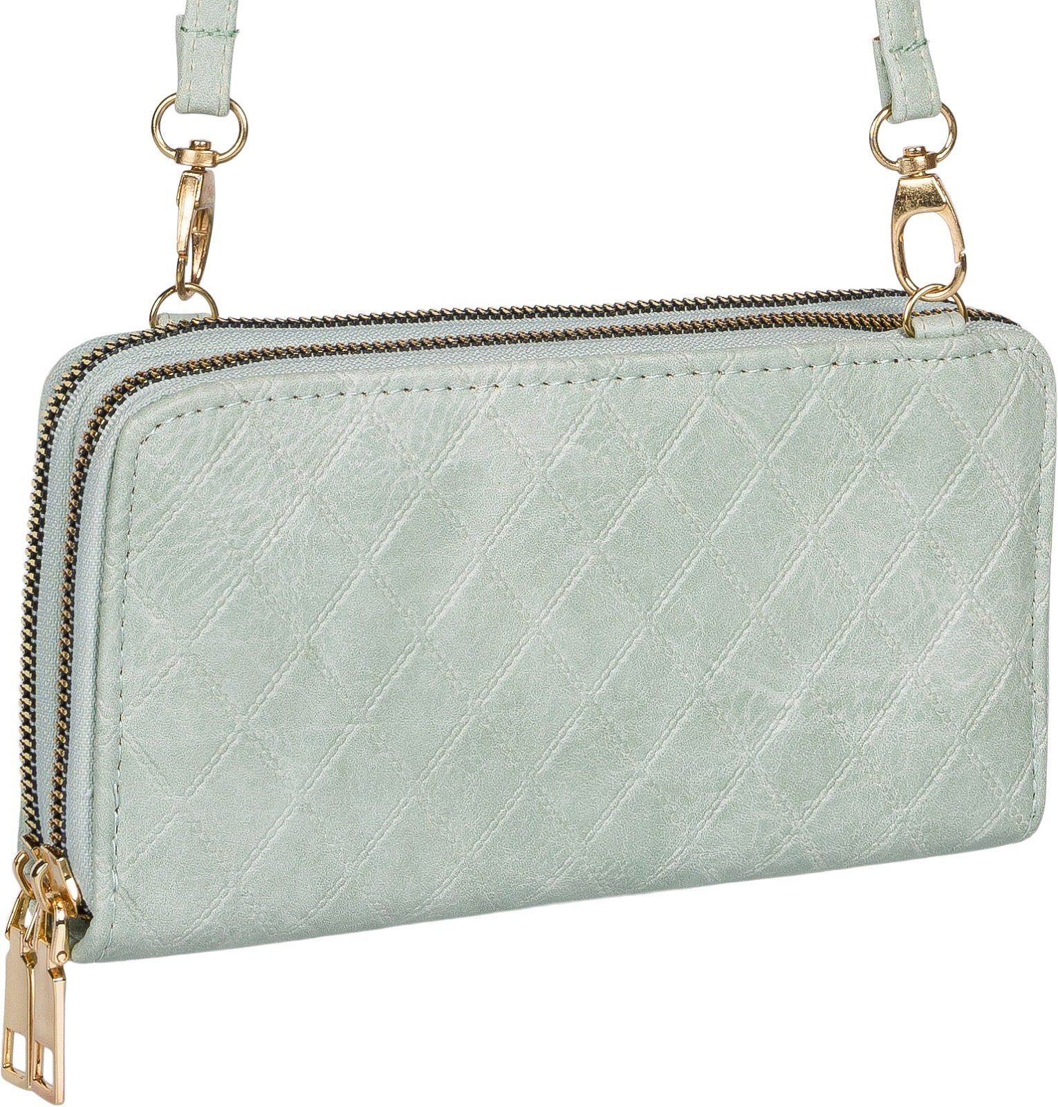 styleBREAKER Mini Bag 2 in 1 Umhängetasche - Geldbörse Rauten (1-tlg) günstig online kaufen