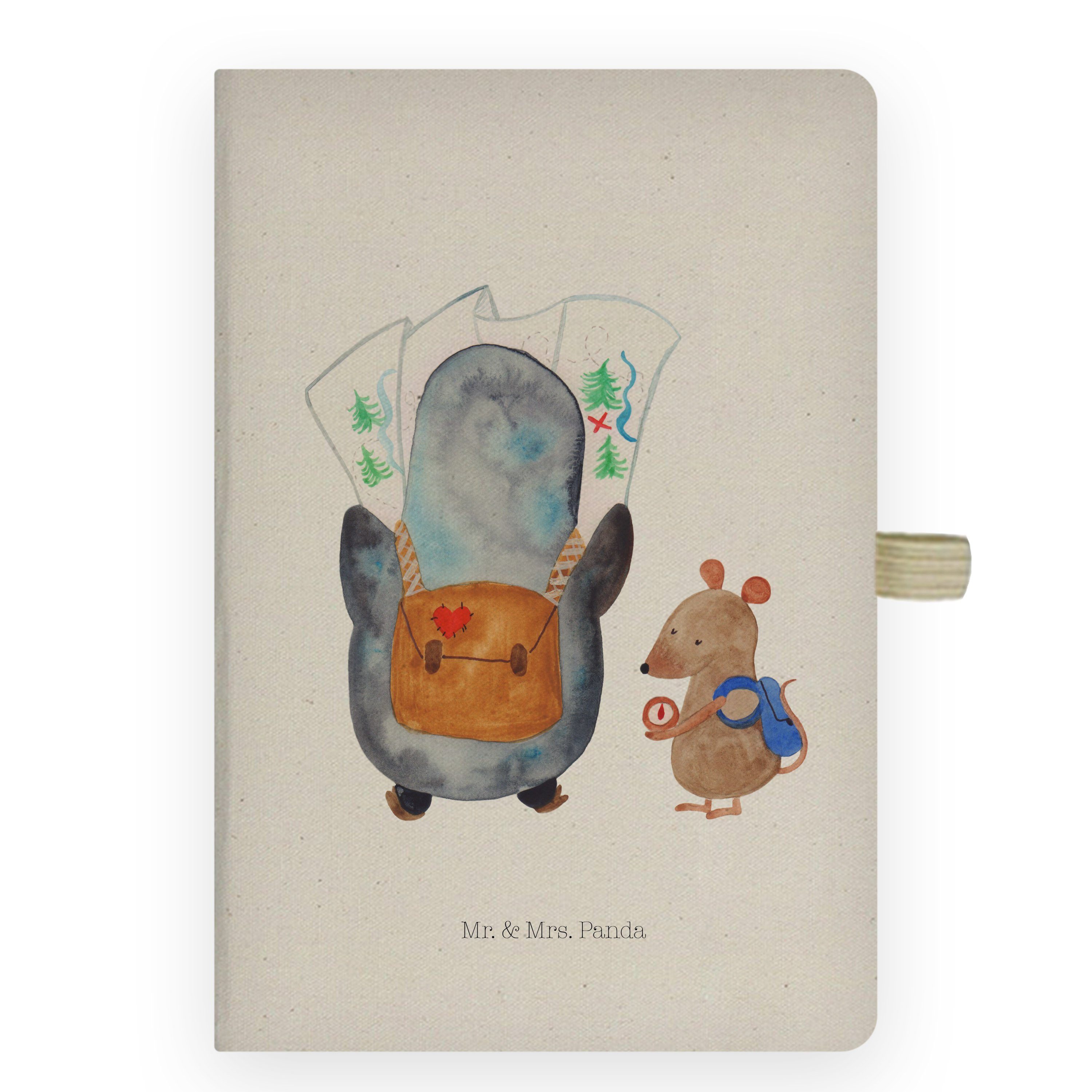 Mr. & Mrs. Panda Notizbuch Pinguin & Maus Wanderer - Transparent - Geschenk, Notizheft, Abenteur Mr. & Mrs. Panda | Notizbücher