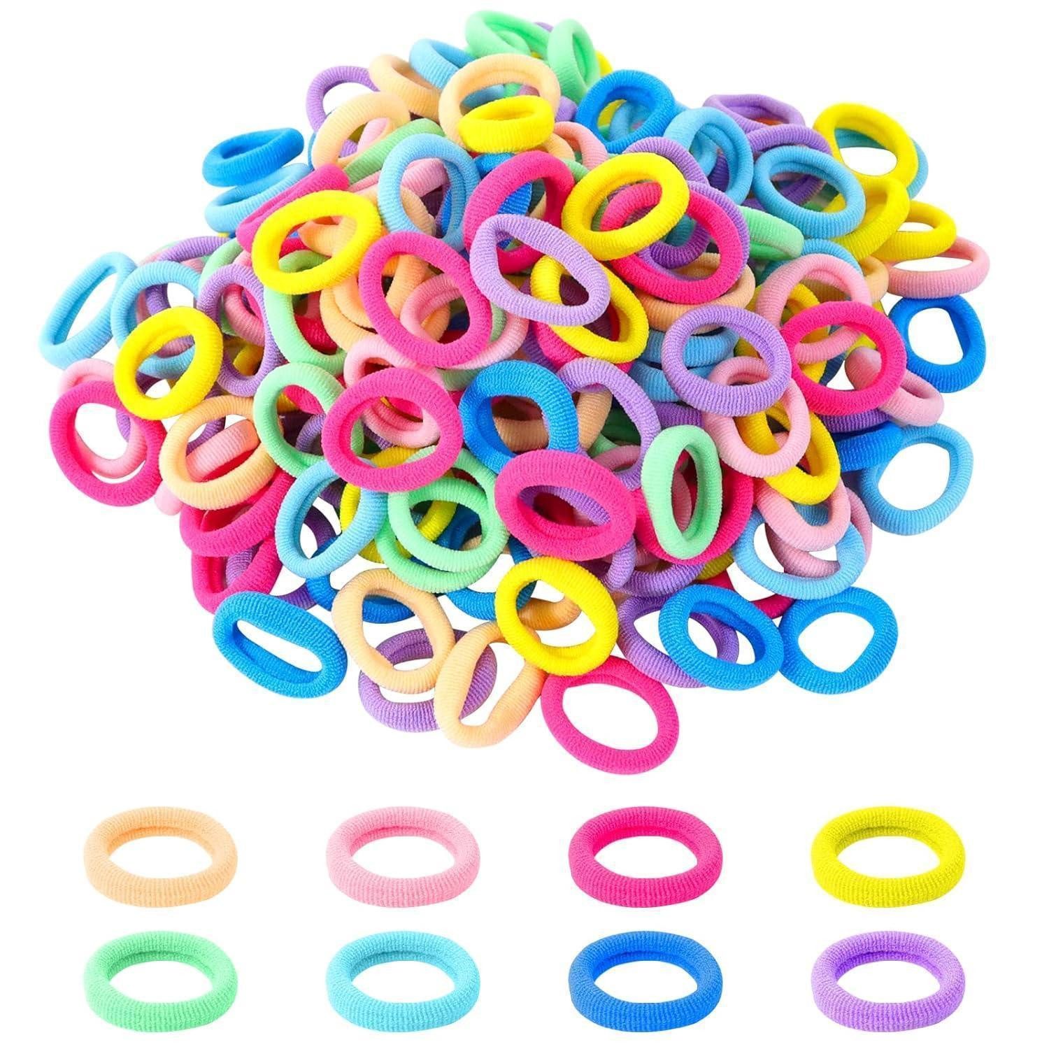 LuxusKollektion Haargummi 200 Stück Haargummis Mädchen 8 Farben Mini Nahtlose Haarbänder Baby