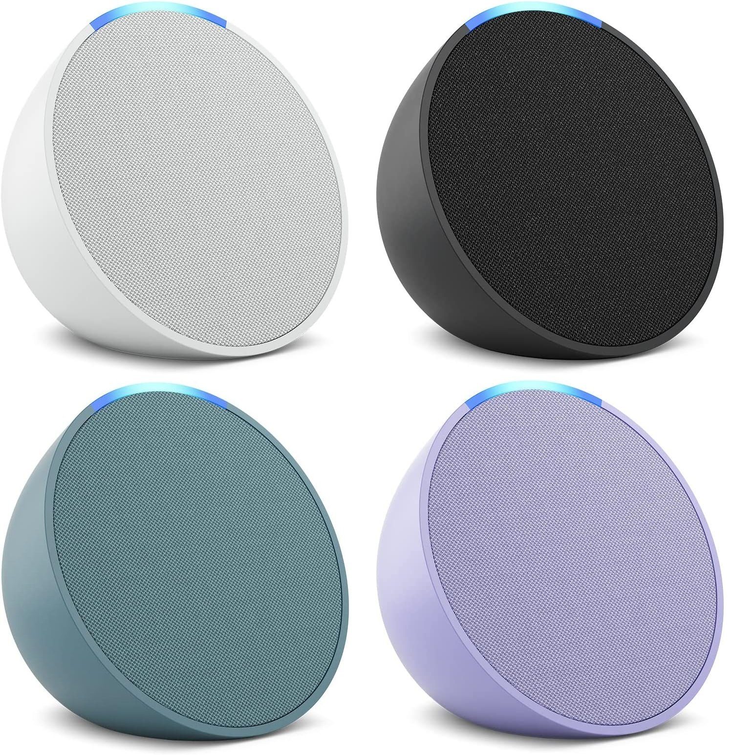 Amazon Echo Pop 2023 WLAN Bluetooth Alexa Multiroom Lautsprecher (WLAN (WiFi), Bluetooth) Anthrazit Schwarz