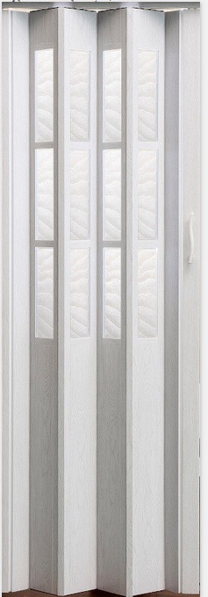 Vivaldi Falttür Schiebetür Tür weiß gewischt Fenster H. 203 cm B. bis 84 cm cl281 (1 Karton, 1-St., 1 Set), teils vormontiert