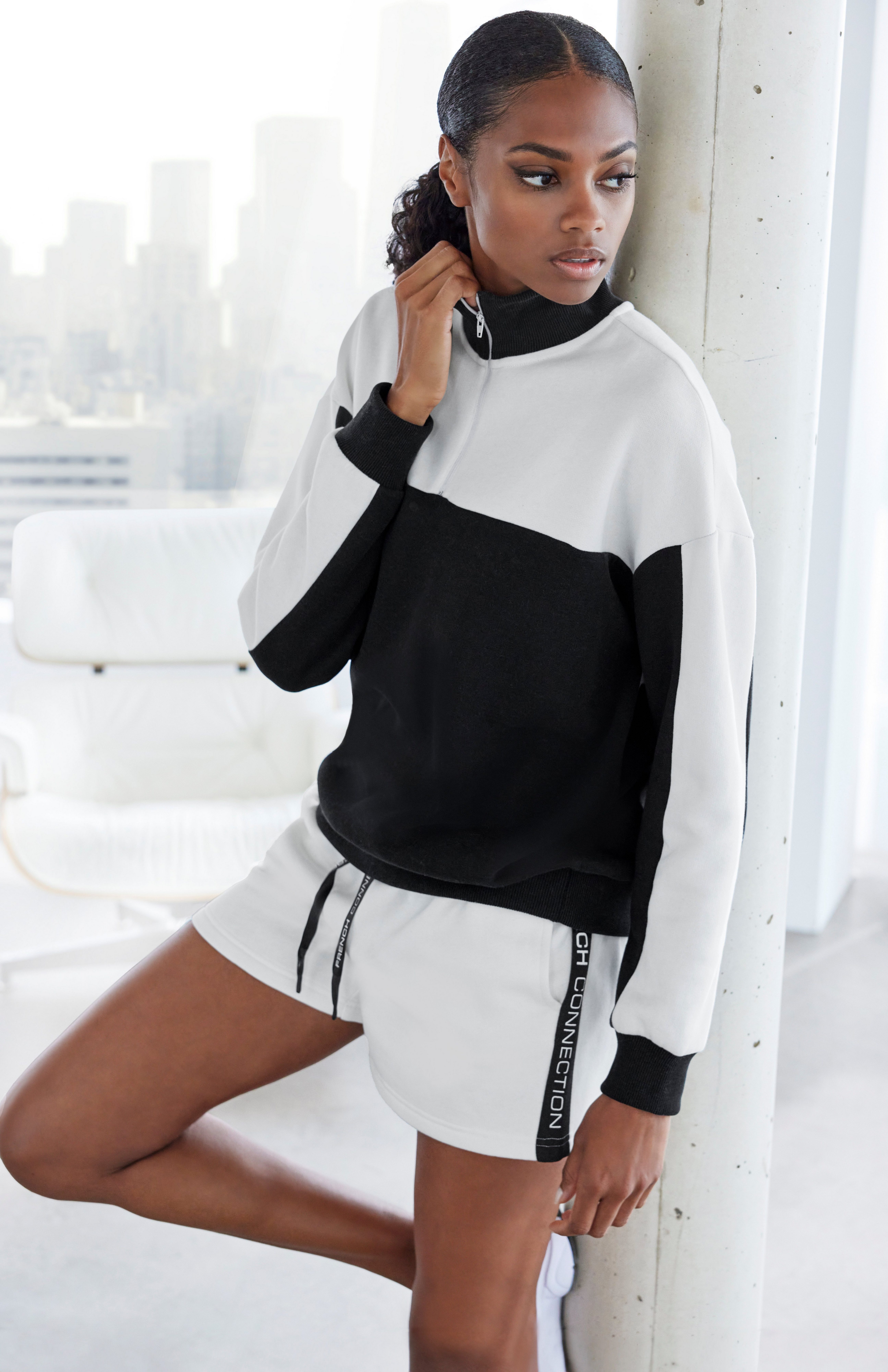 French Connection Sweatshorts mit seitlichen Kontrast-Einsätzen, Loungewear