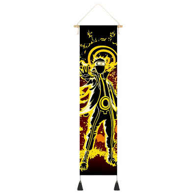 GalaxyCat Poster Hochwertiges Naruto Rollbild aus Stoff, Kakemono 142x33cm, Inkl., Kyuubi Chakura Moodo, Naruto Rollbild / Wallscroll