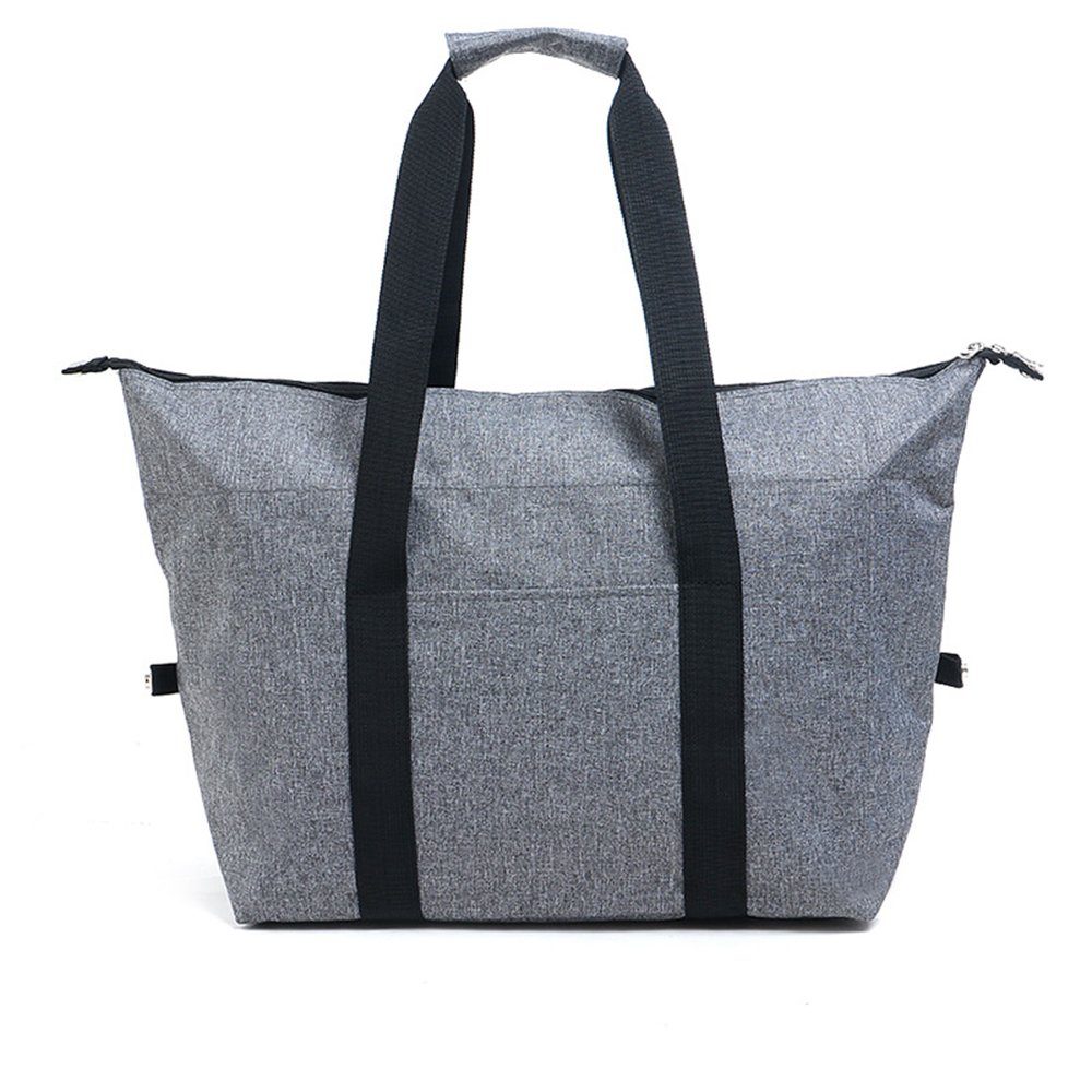 GelldG Lunchbox Tasche Einkaufstasche Picknick Thermotasche Kühltasche Faltbar, grau