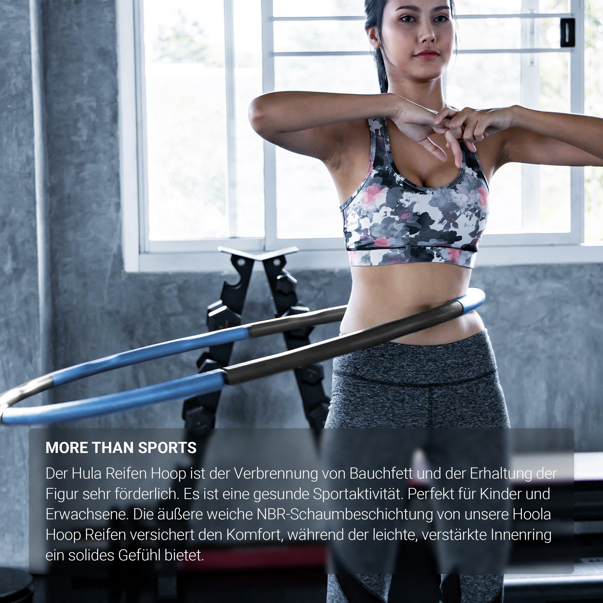 MSports® Hula-Hoop-Reifen Hula Hoop Reifen Fitness mit Massagefunktion