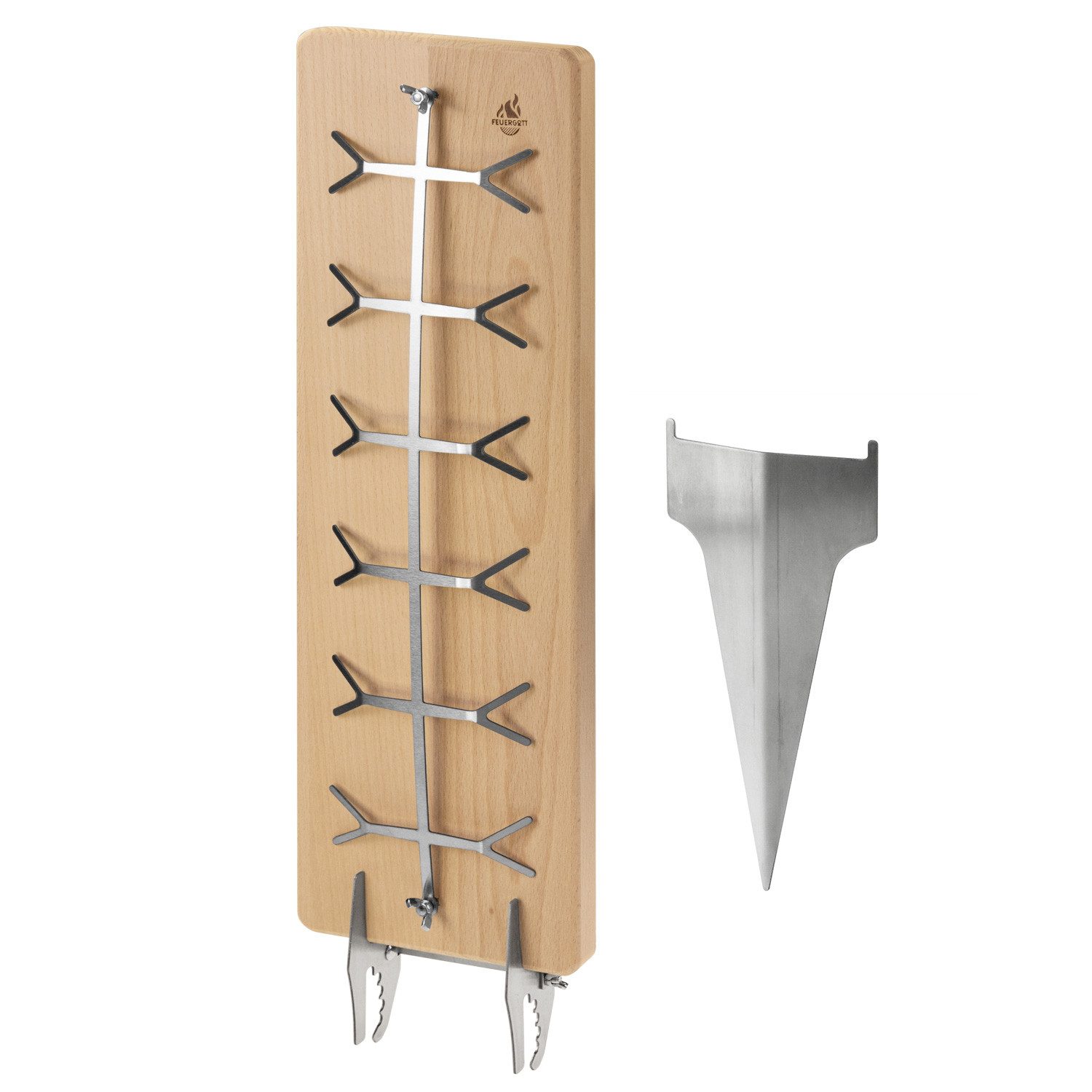 Feuergott Aromaplanke FEUERGOTT Flammlachsbrett Premium, Edelstahl