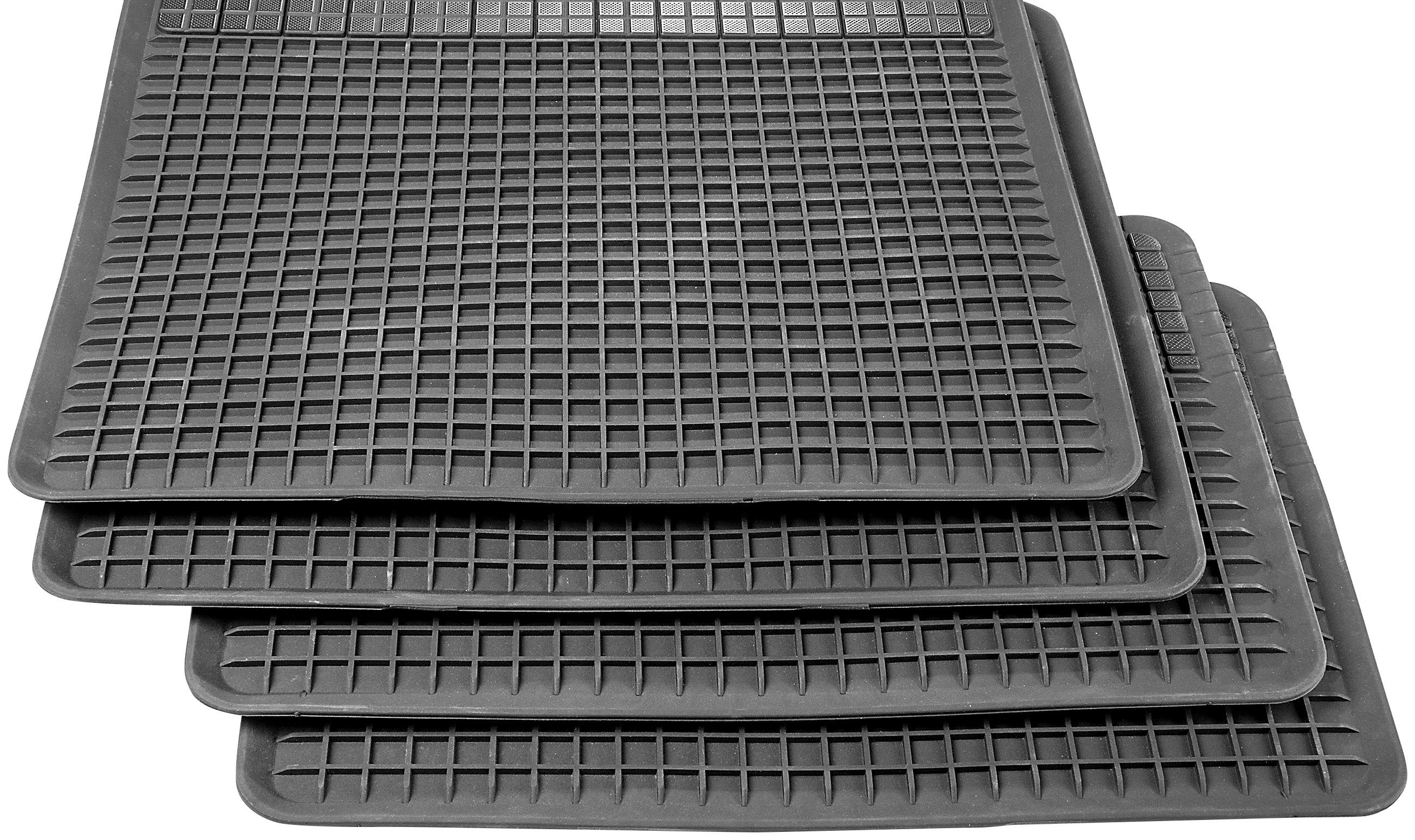 CarFashion Universal-Fußmatten Allwetter Auto-Fußmatten Set Parabolica, LAGERRÄUMUNG! (4 St), universal passend Kombi/PKW, universal passend, zuschneidbar, wasserabweisend, rutschsicher, robust