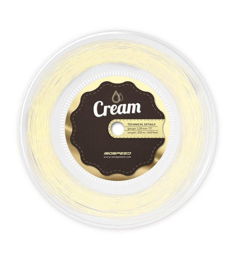 Isospeed Tennissaite Cream (Haltbarkeit+Kontrolle) cremeweiss 200m Rolle, Saitendicke: 1.28