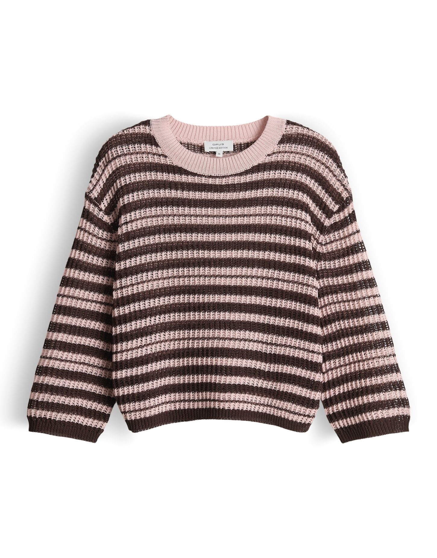 OPUS Strickpullover Gestreifter Strickpullover aus Baumwoll-Mix Leichter Gr günstig online kaufen