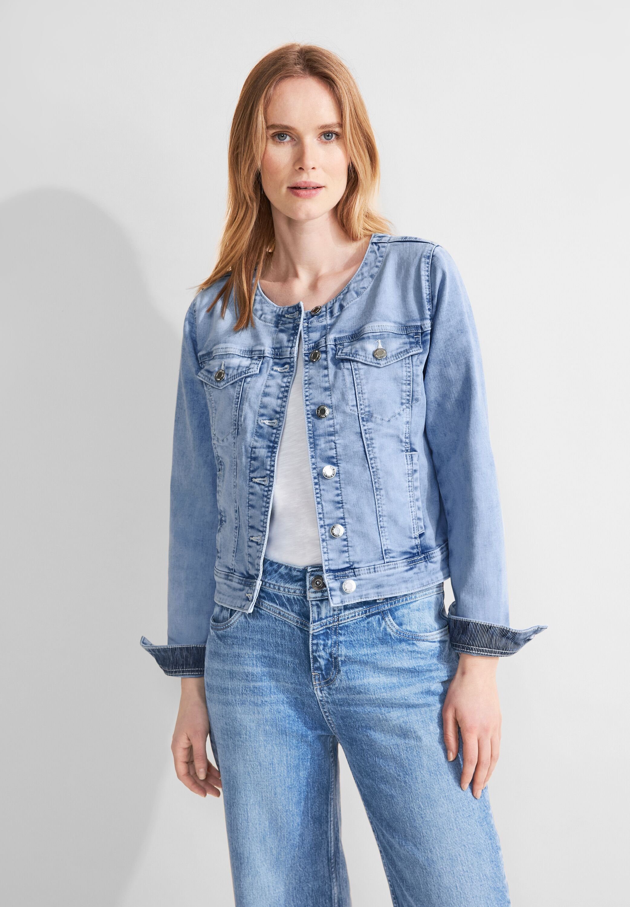 STREET ONE Jeansjacke mit Knopfleiste