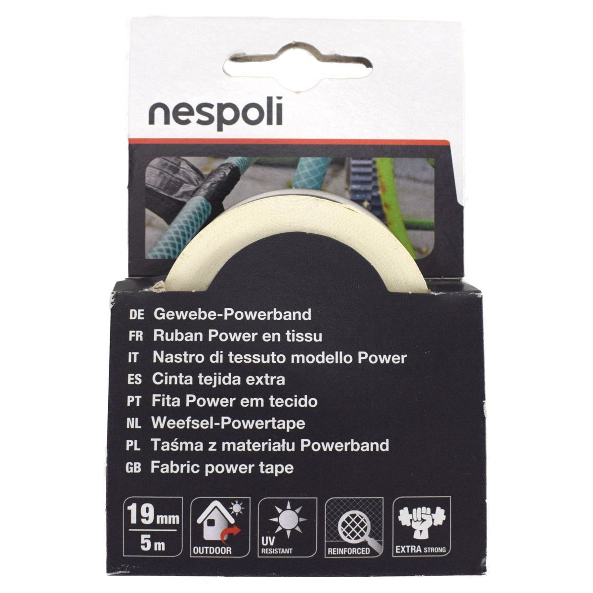 Nespoli Klebeband Gewebe Powerband Innen und Außen Rolle Klebeband