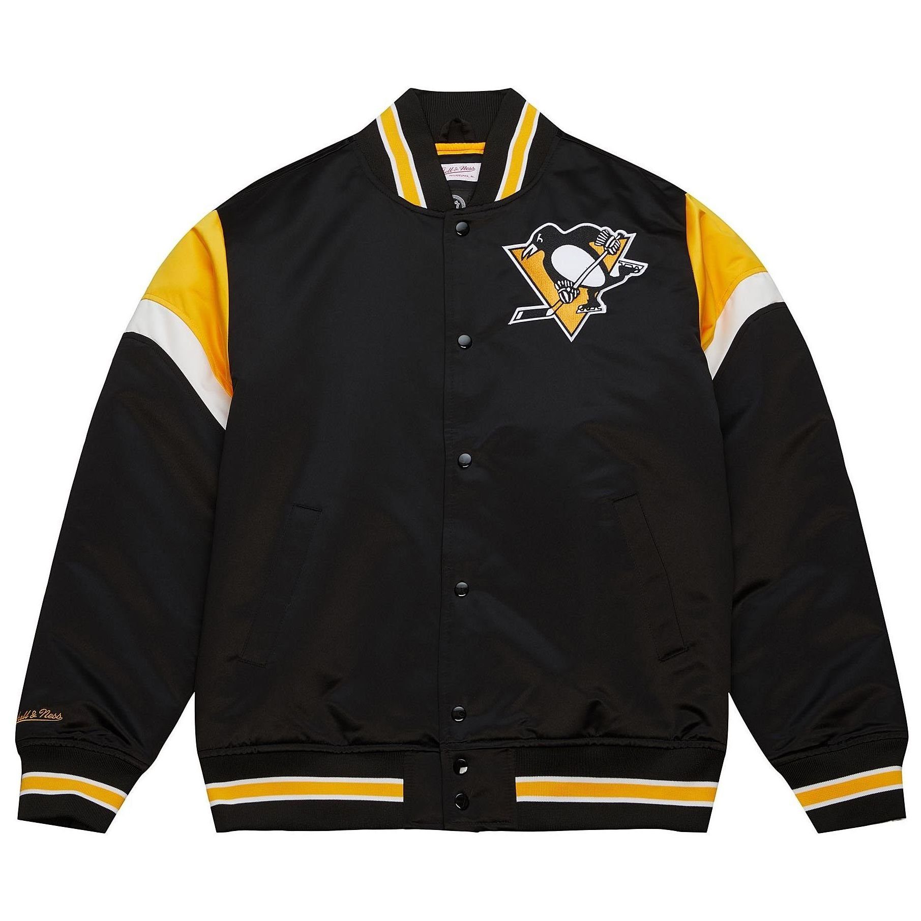 Mitchell & Ness Collegejacke Heavyweight Satin NHL Pittsburgh Penguins