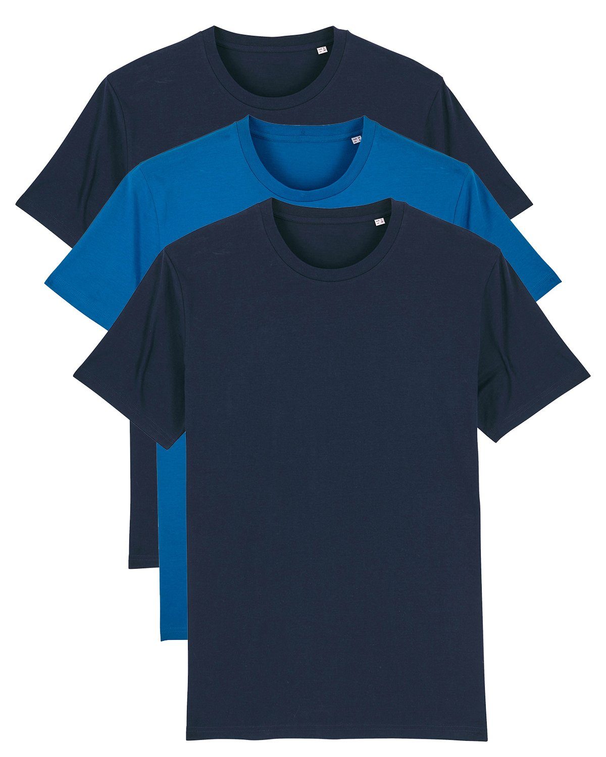 wat? Apparel Print-Shirt 3er Pack Creator Basic (1-tlg) 2x dunkelblau - 1x royalblau