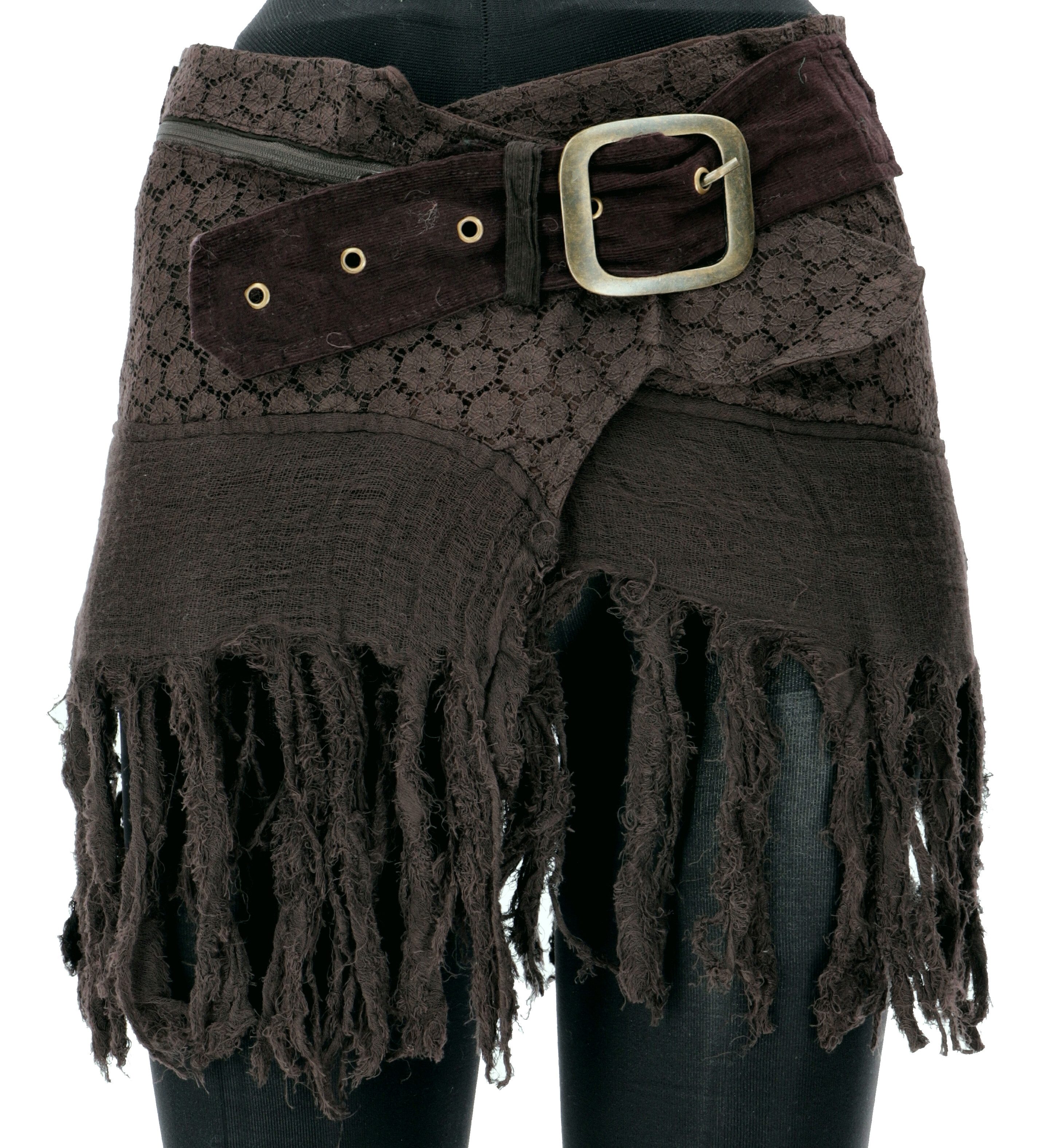 Guru-Shop Minirock Goa Minirock, Wickelrock, Tribal Cacheur,.. alternative Bekleidung