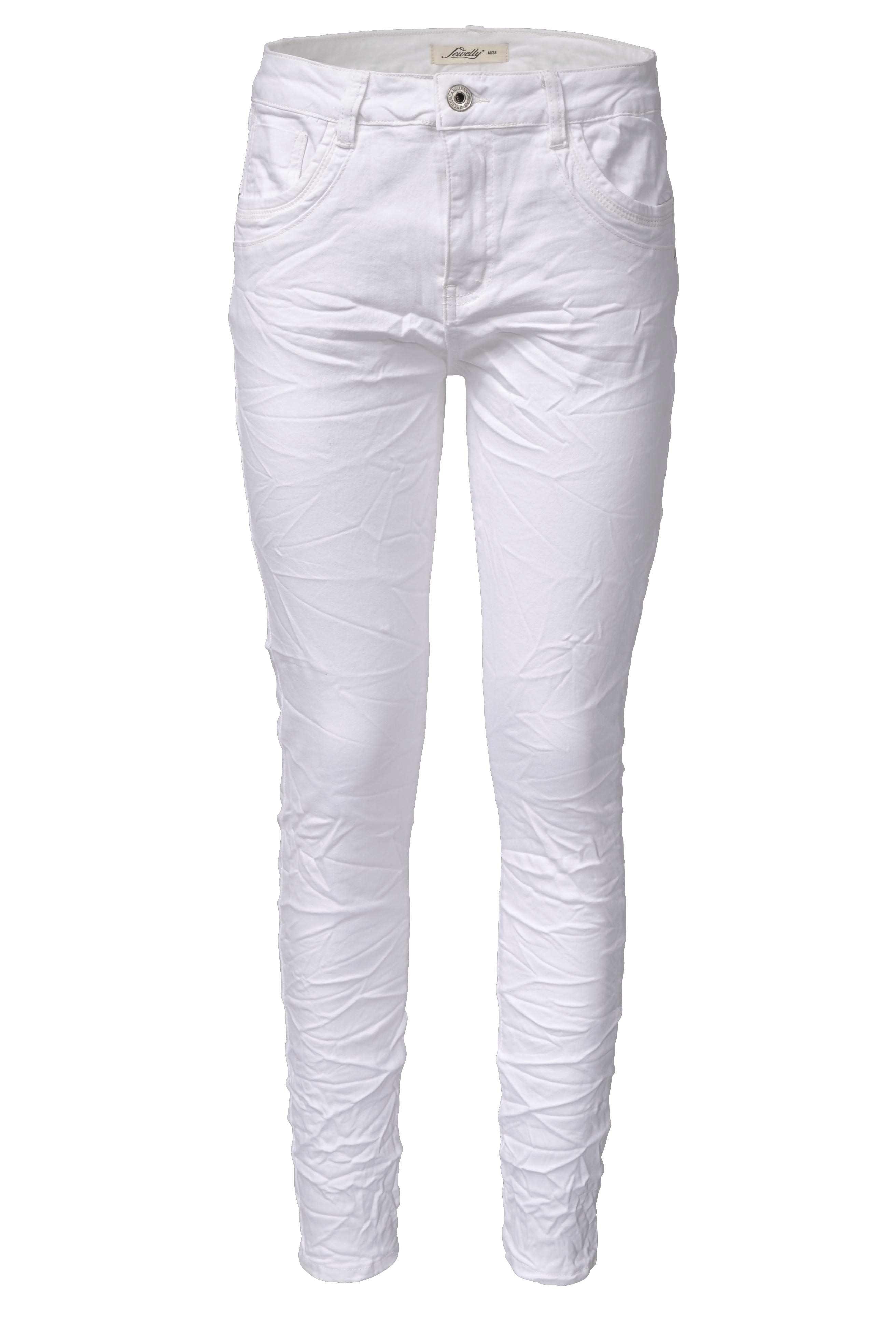 Weiß im - Regular-fit-Jeans Boyfriend Stretch Jewelly Five-Pocket Jeans