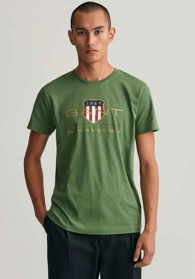 Gant T-Shirt D2. ARCHIVE SHIELD SS T-SHIRT mit großem Markenlogo-Aufdruck