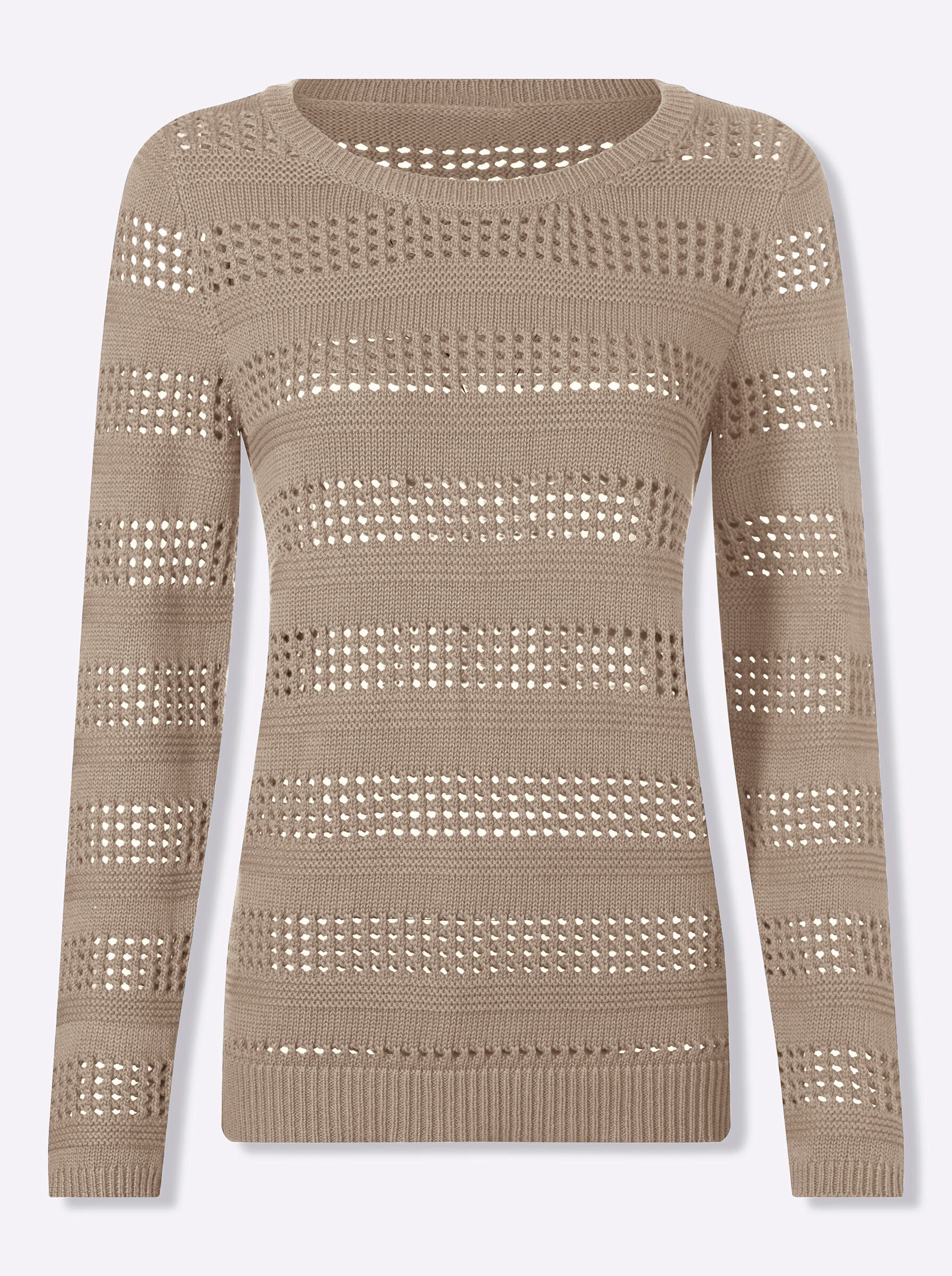 Strickpullover Pullover Langarm Ajour