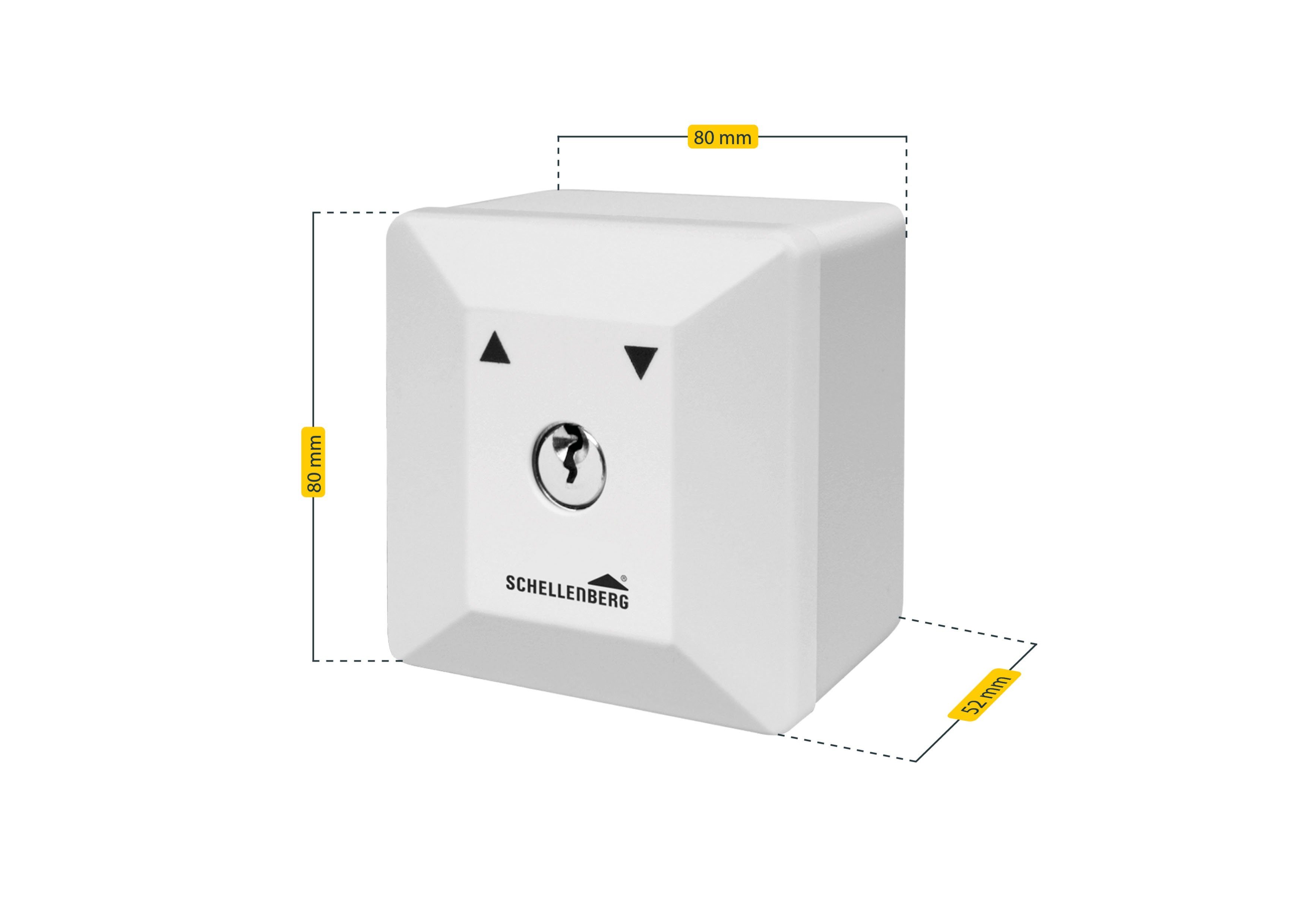 SCHELLENBERG Schalter zur Aufputz- oder Unterputzmontage, Schlüsselschalter zur manuellen Bedienung von Torantrieben