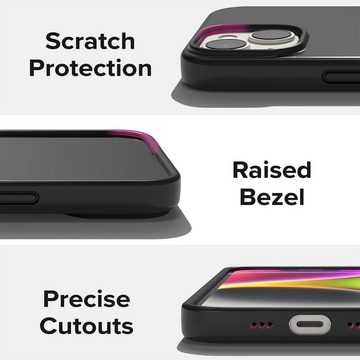 CoolGadget Handyhülle Black Series Handy Hülle für Apple iPhone 14 6,1 Zoll, Edle Silikon Schlicht Robust Schutzhülle für iPhone 14 Hülle
